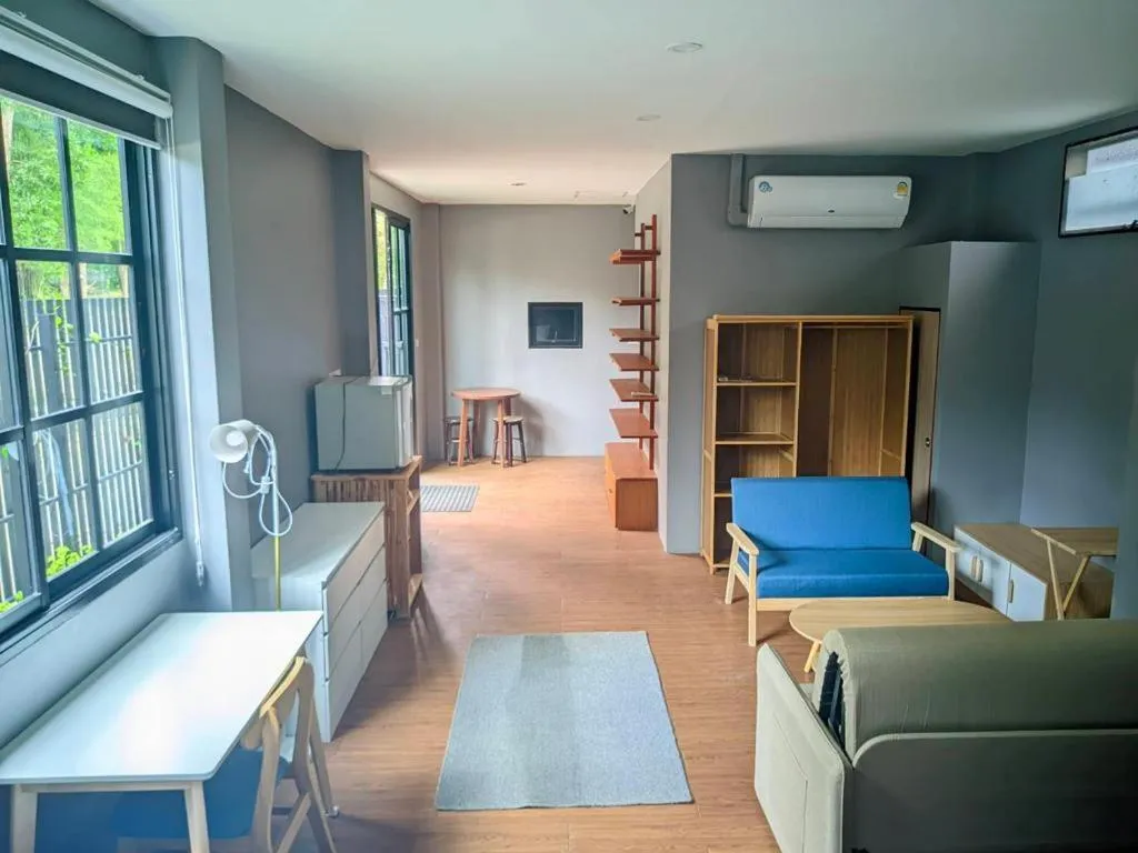 Communal lounge/ TV room in The Willow Phangan