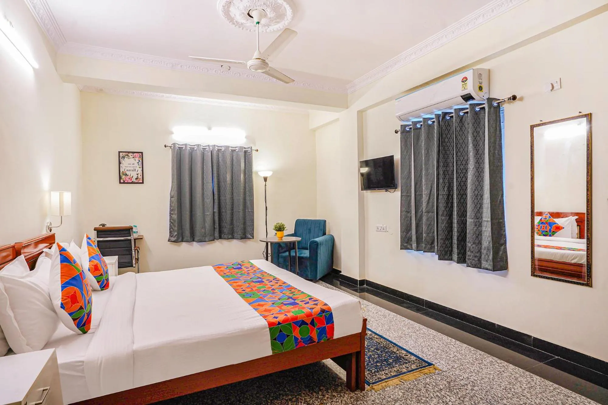 Bed in FabHotel Eminent Suites Banjara Hills - Nr LV Prasad Institute