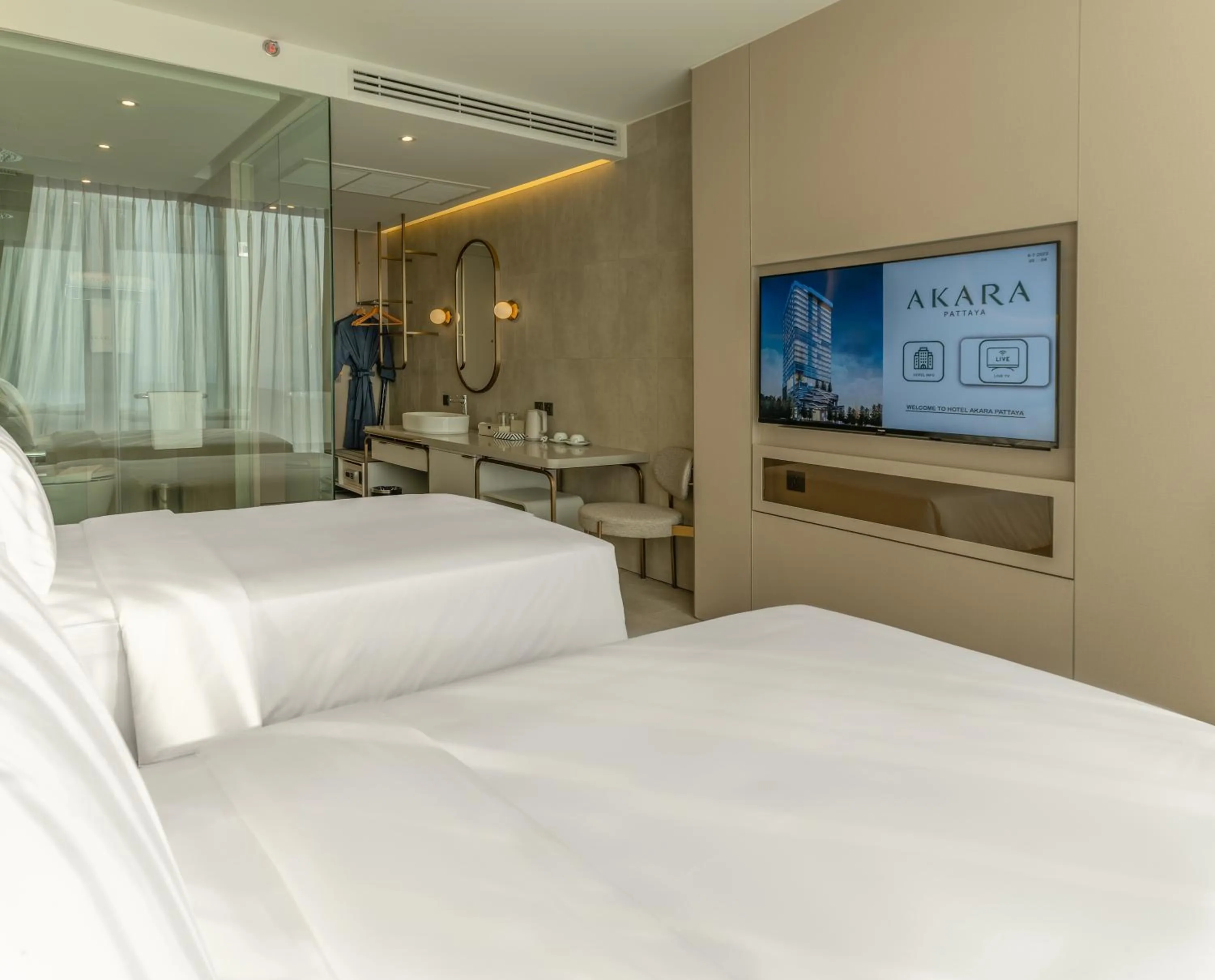 Bedroom, Bed in Akara Hotel Pattaya