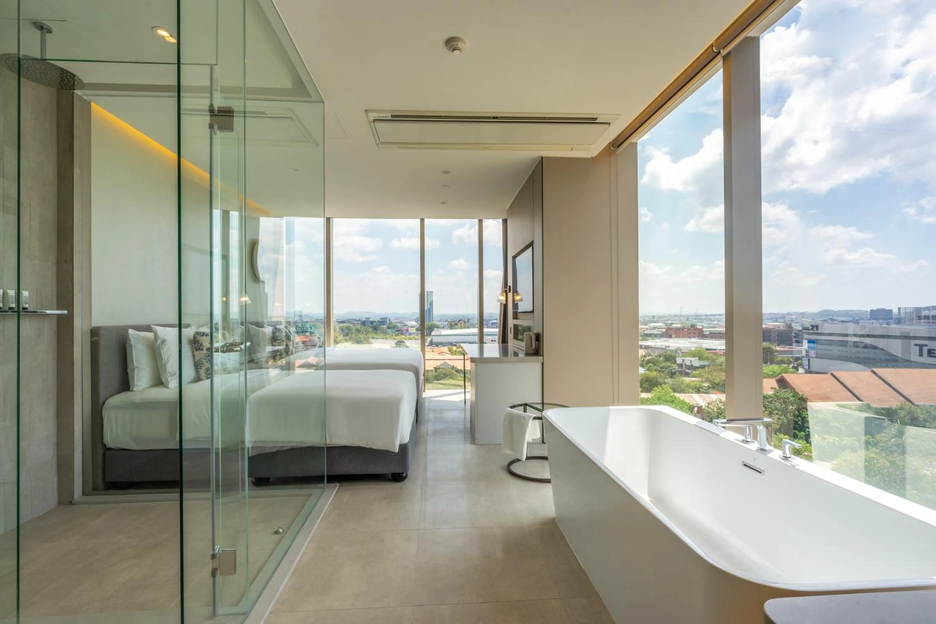 View (from property/room), Bed in Akara Hotel Pattaya