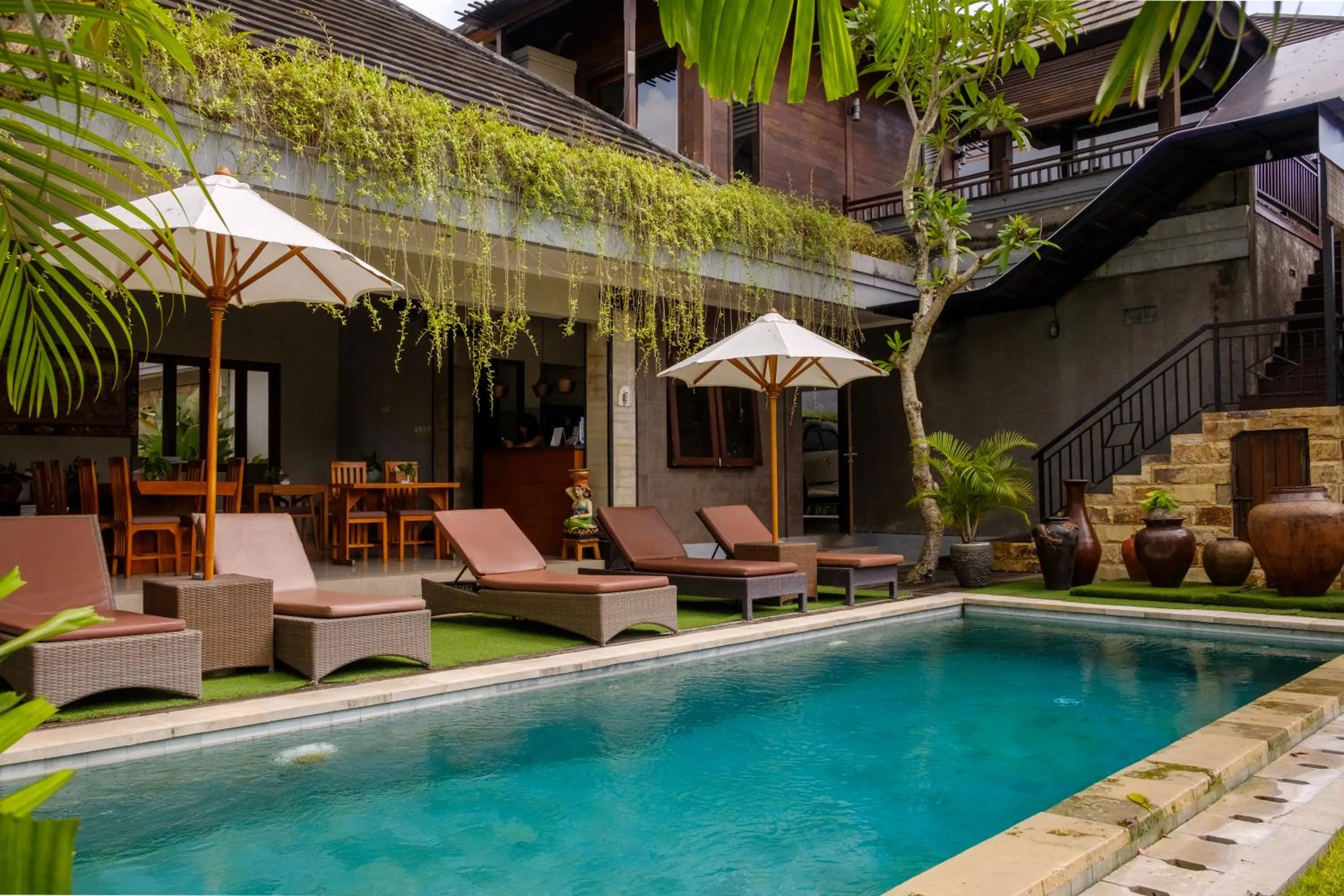 Pool view in Lebak Bali Residence