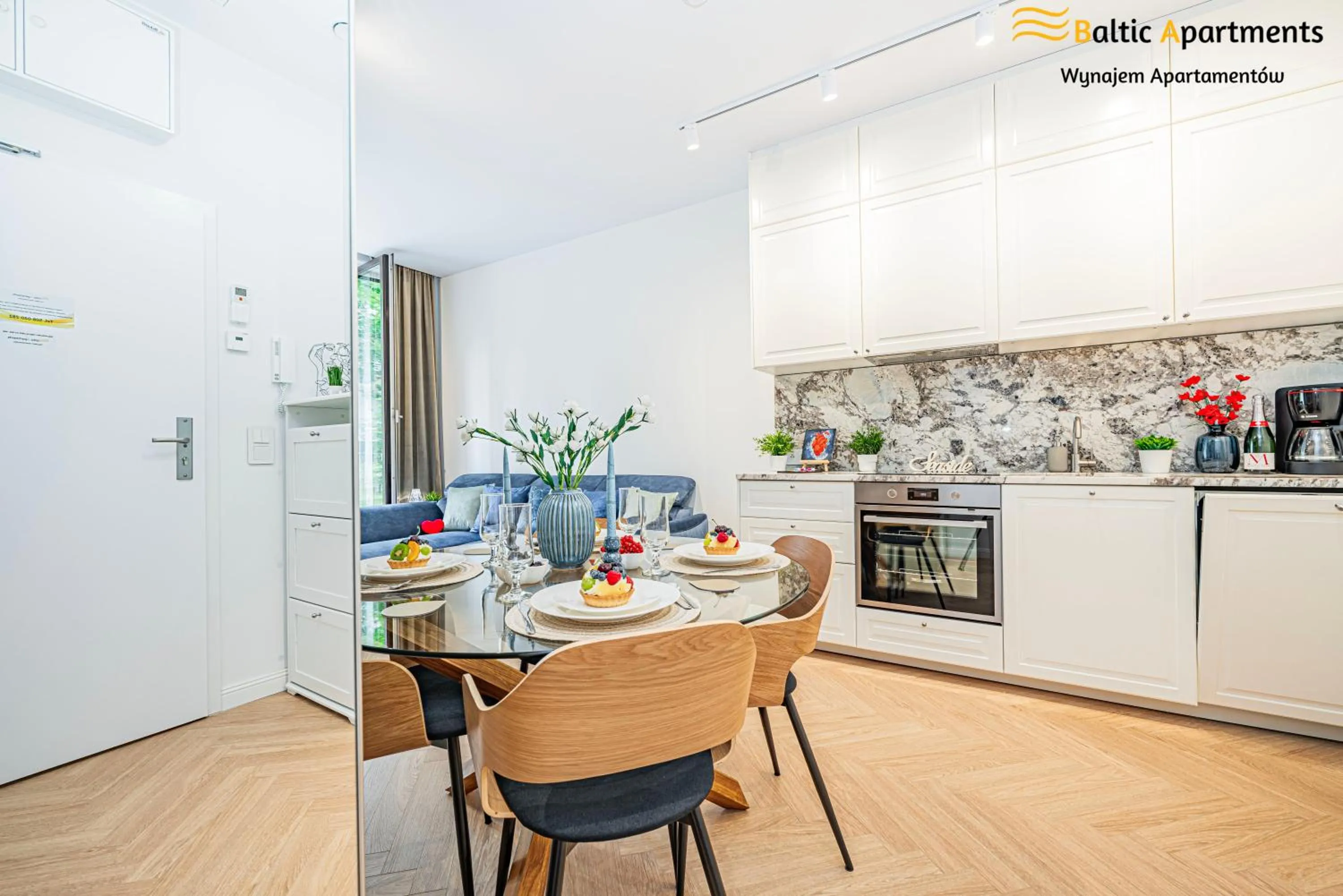 Kitchen or kitchenette in Seaside Garden Apartments & Wellness by Baltic Apartments