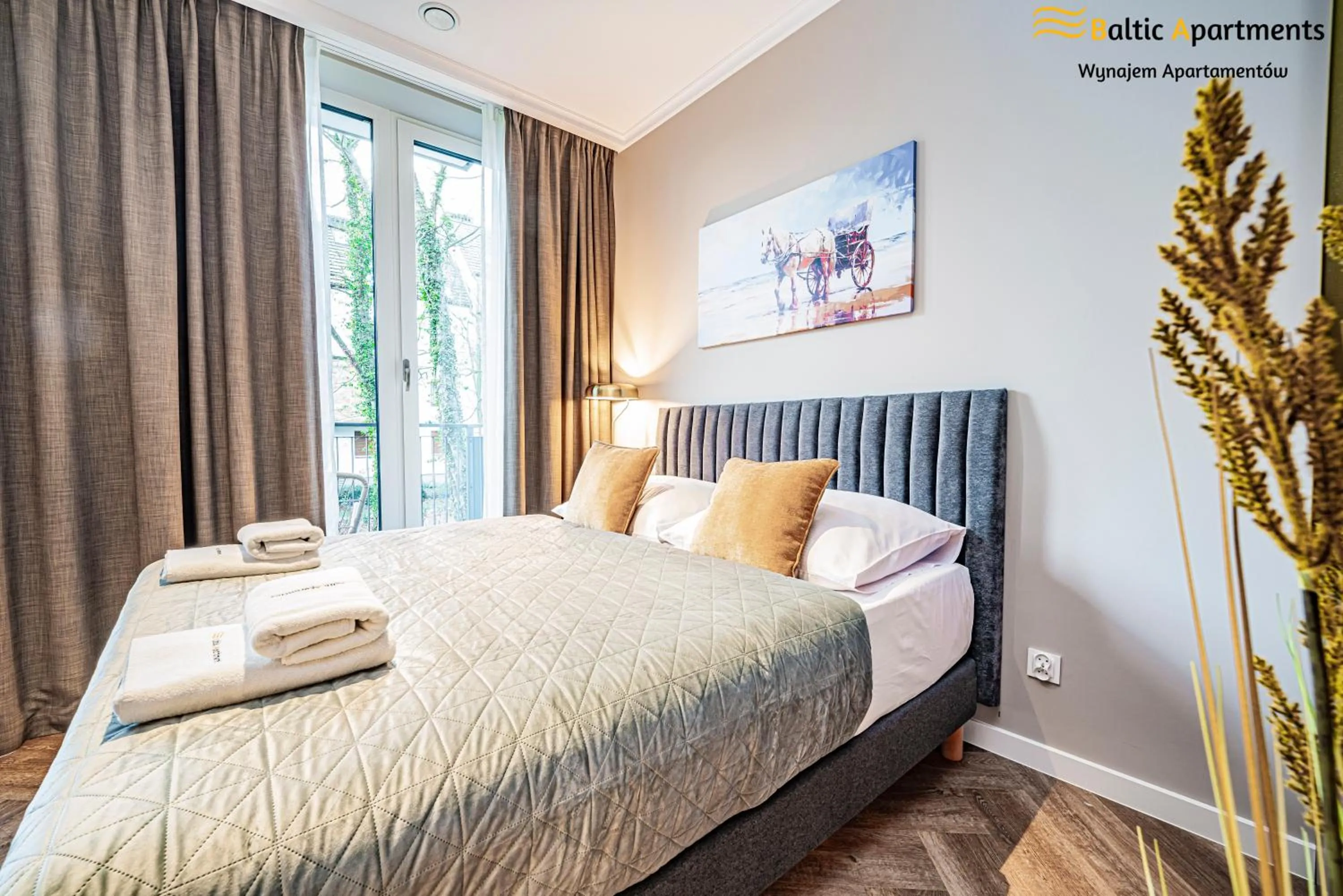 Bed in Seaside Garden Apartments & Wellness by Baltic Apartments