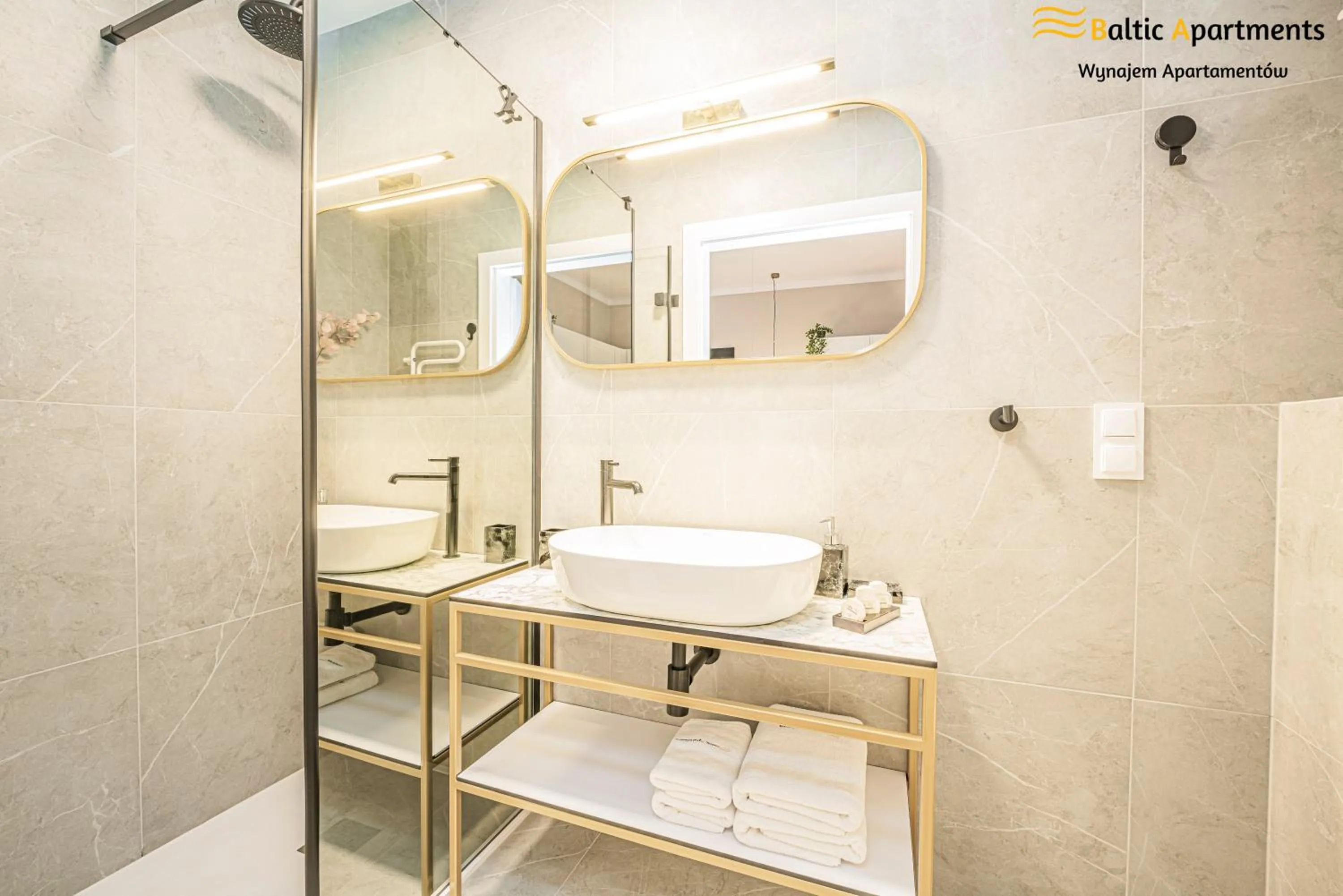 Shower in Seaside Garden Apartments & Wellness by Baltic Apartments