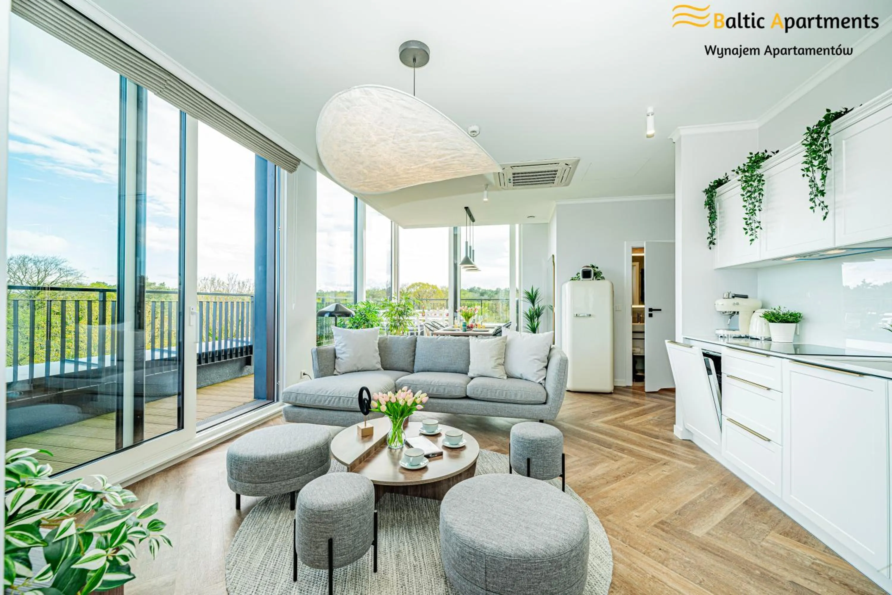 Kitchen or kitchenette in Seaside Garden Apartments & Wellness by Baltic Apartments