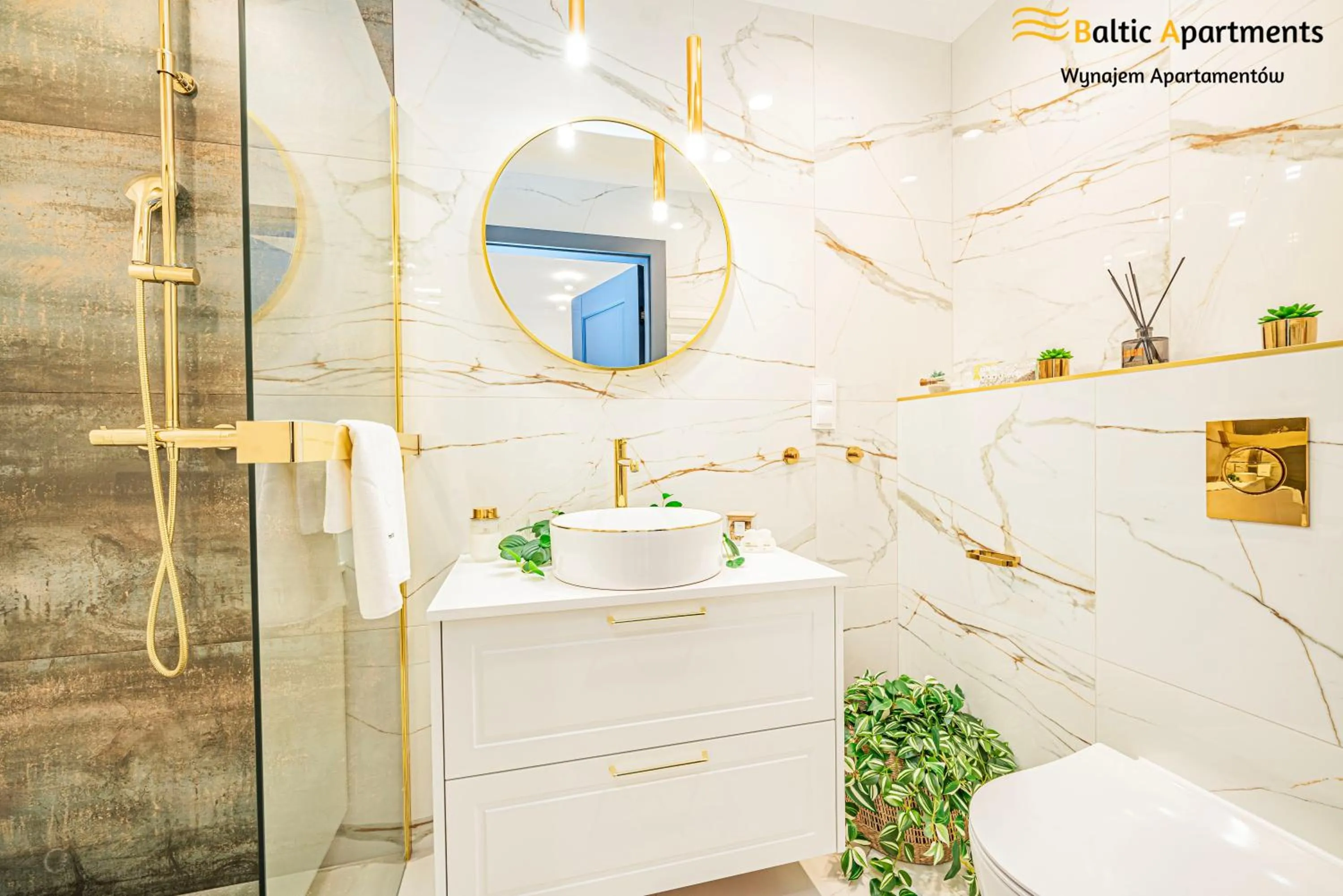 Shower in Seaside Garden Apartments & Wellness by Baltic Apartments