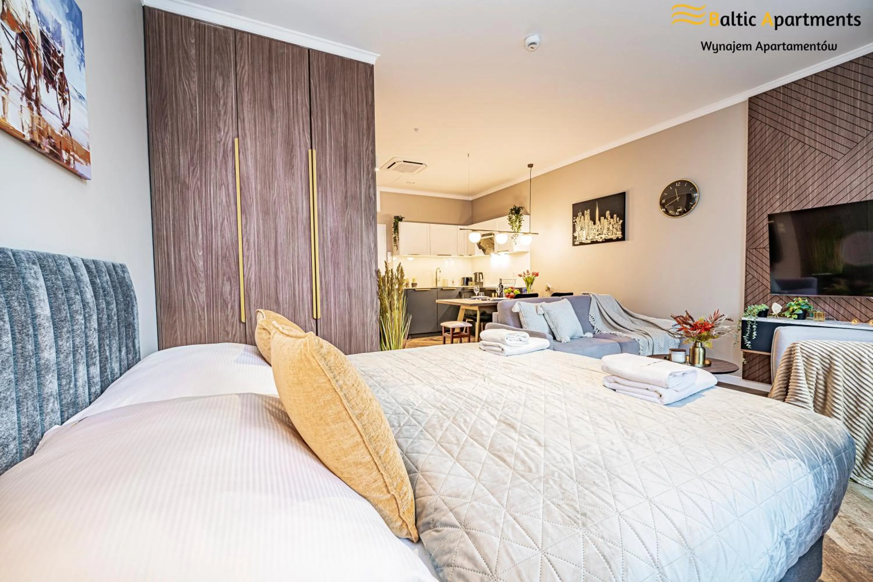 Bed in Seaside Garden Apartments & Wellness by Baltic Apartments