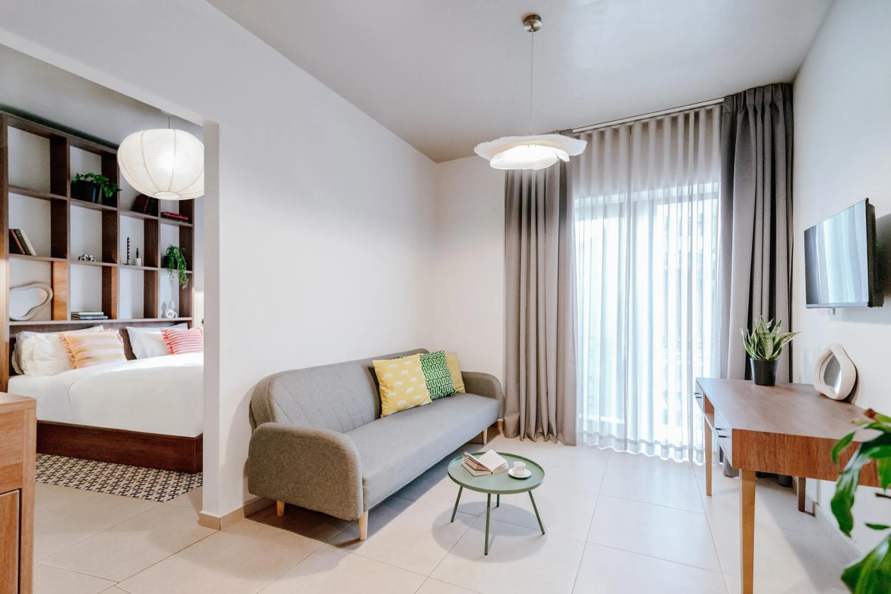 Living room, Bed in Next door Athens