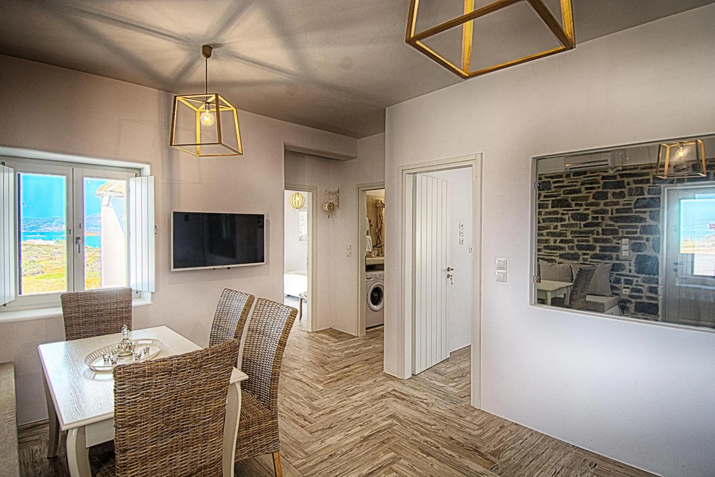 Living room in Paros Afrodite Luxury Villas