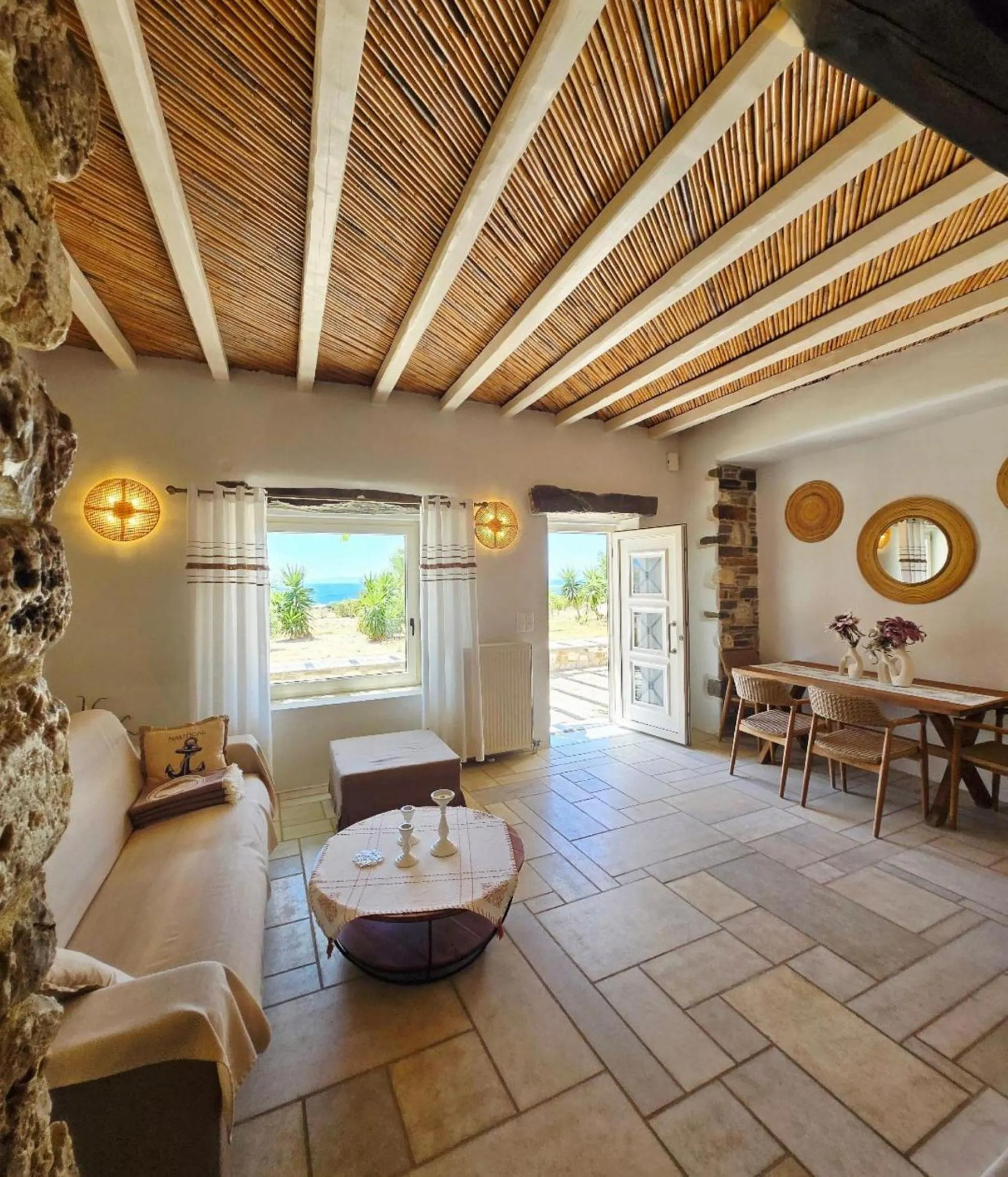 Living room in Paros Afrodite Luxury Villas