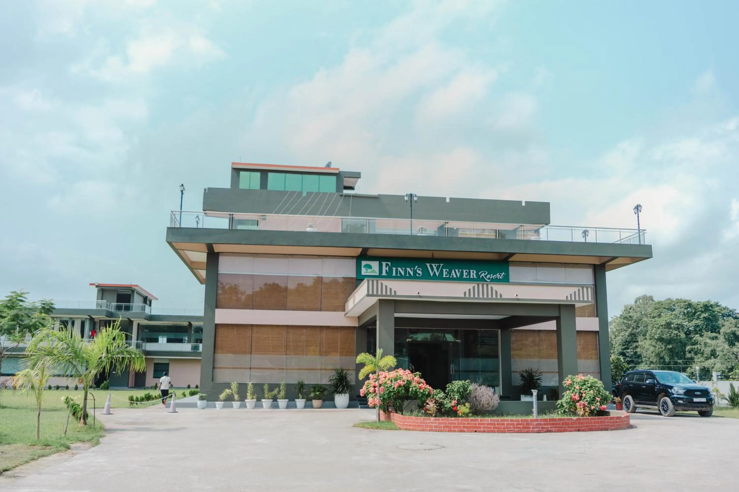 Property building in Finn's Weaver Resort, Kaziranga