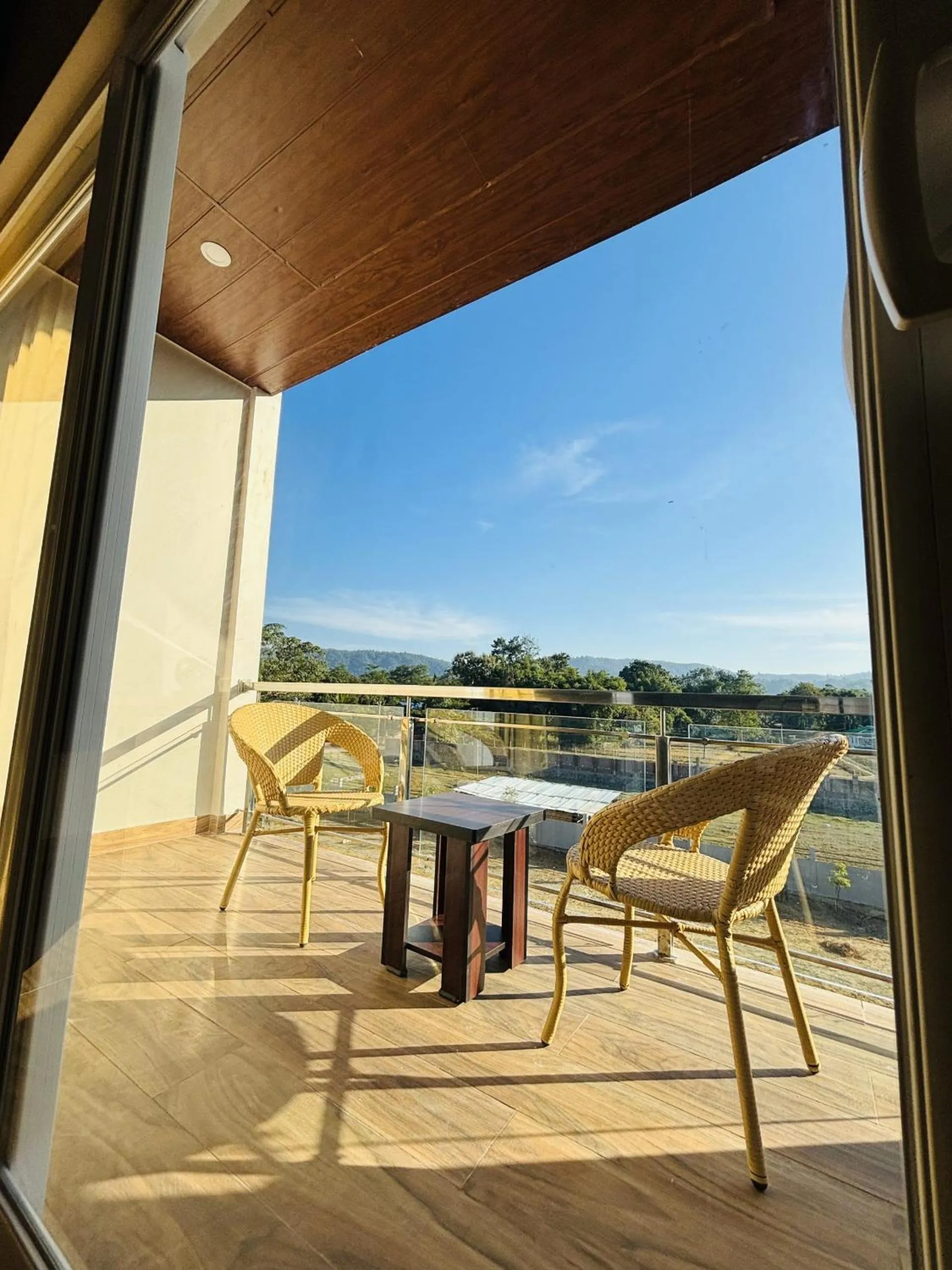 Seating area in Finn's Weaver Resort, Kaziranga