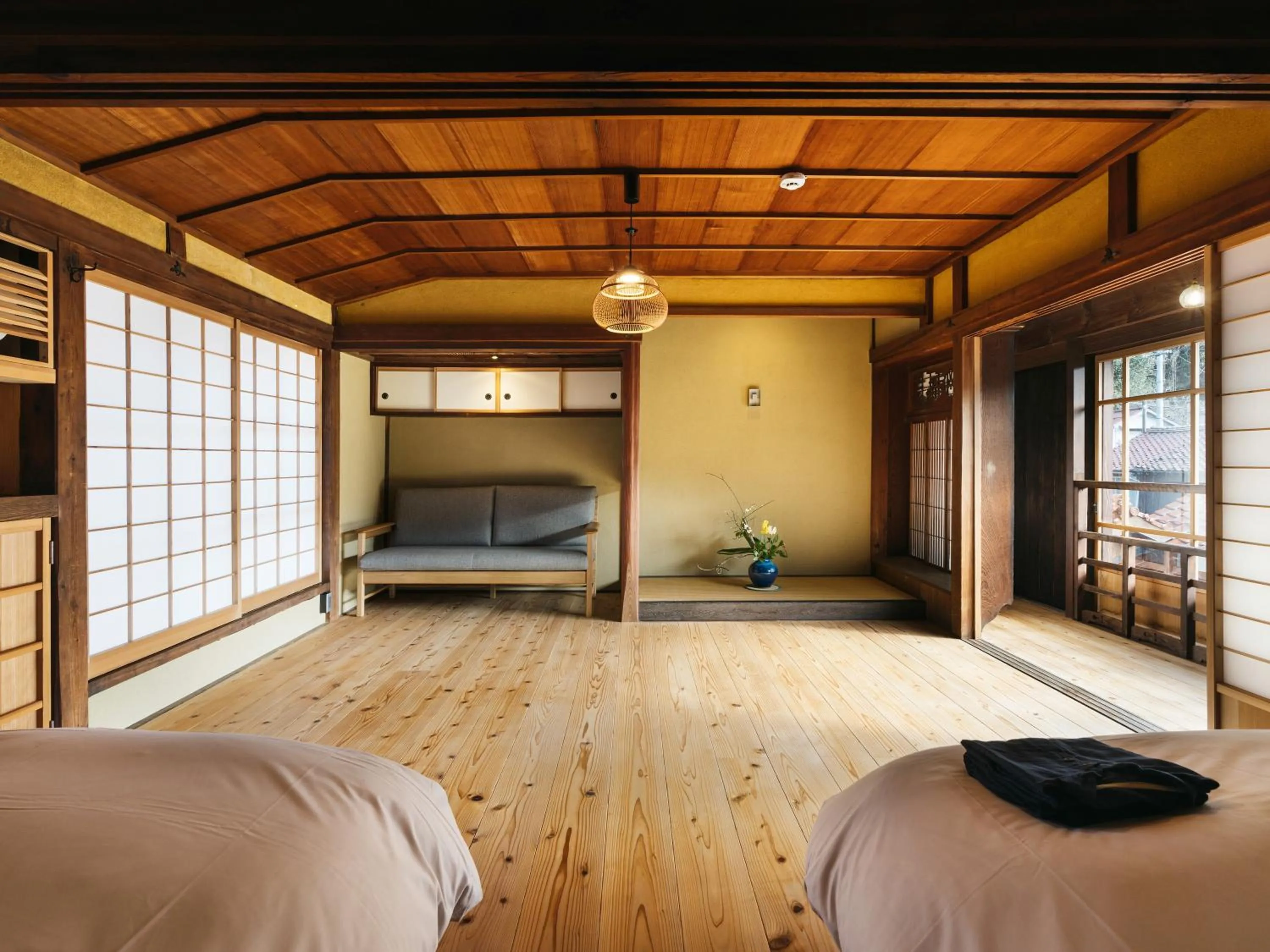 Photo of the whole room, Bed in RITA Izumo Sagiura