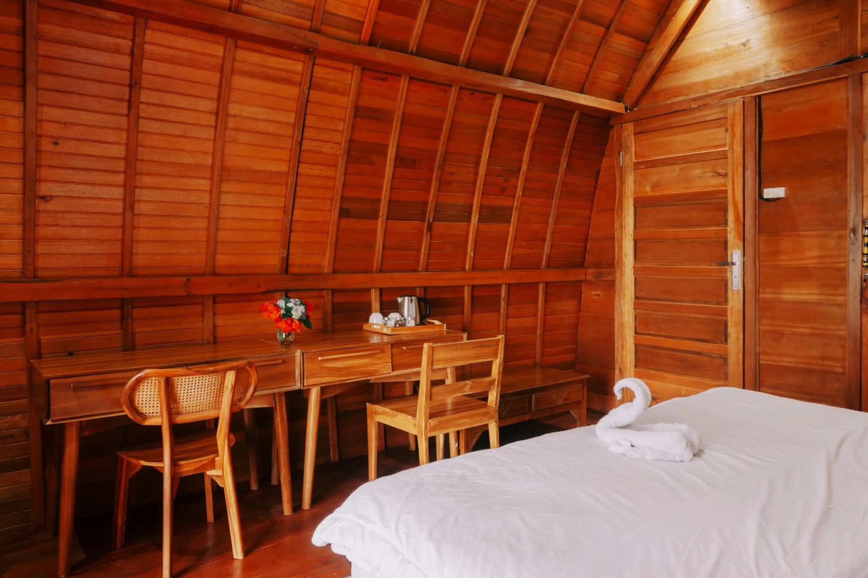 Bedroom, Bed in Camaradvipa Retreat Munduk