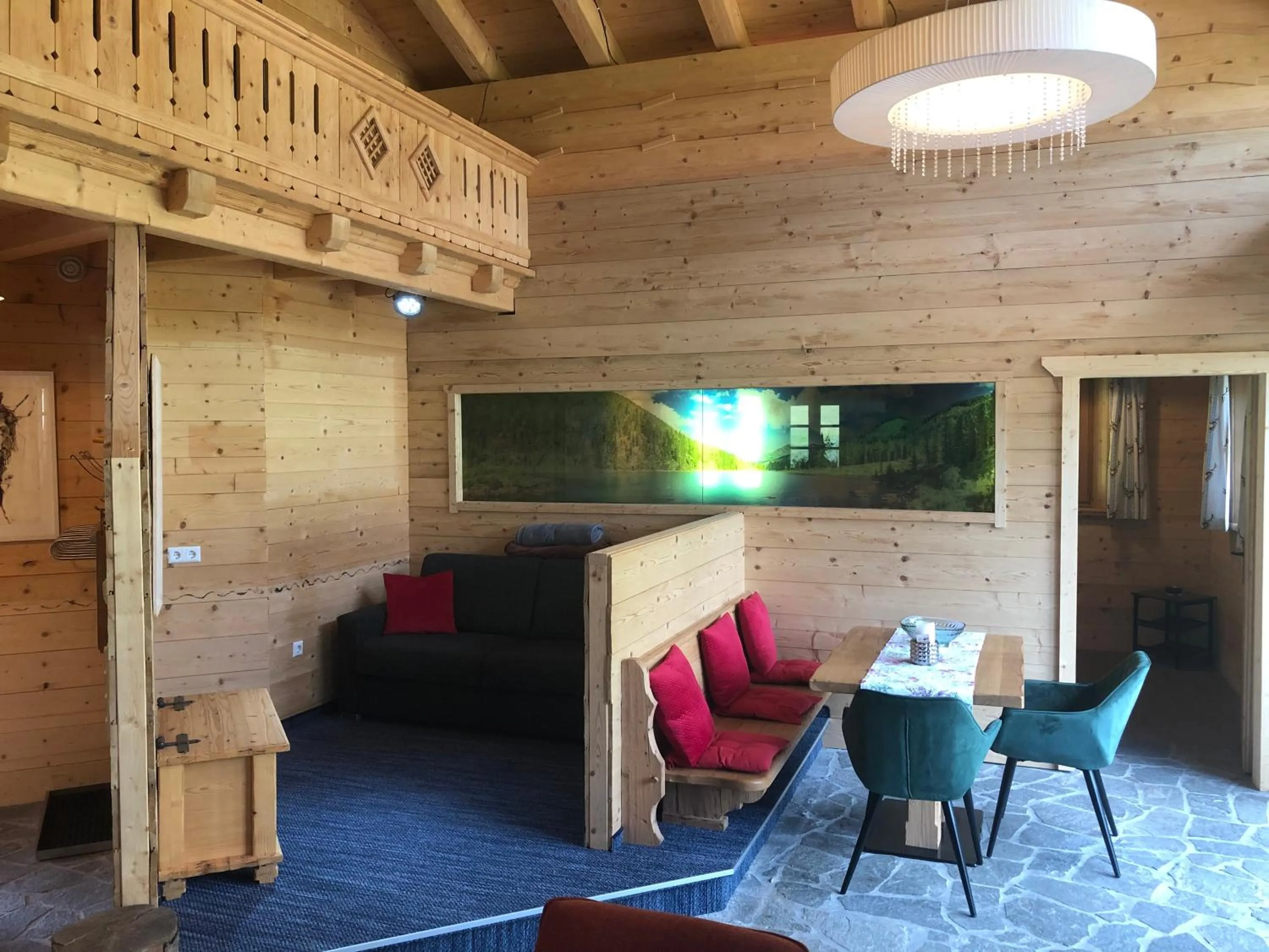 Dining area in Bergdorf Riesner