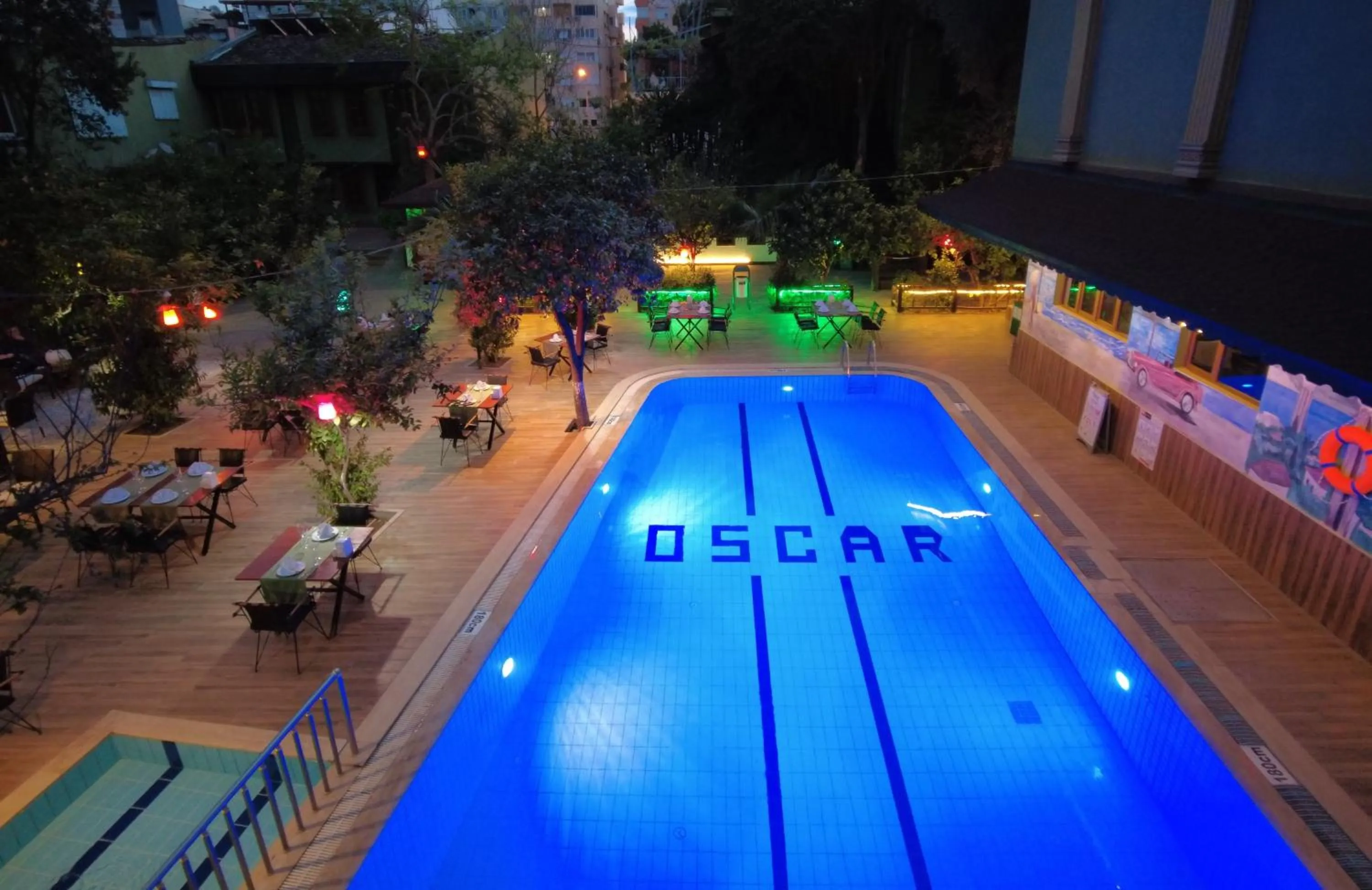 Pool view in Oscar Boutique Hotel