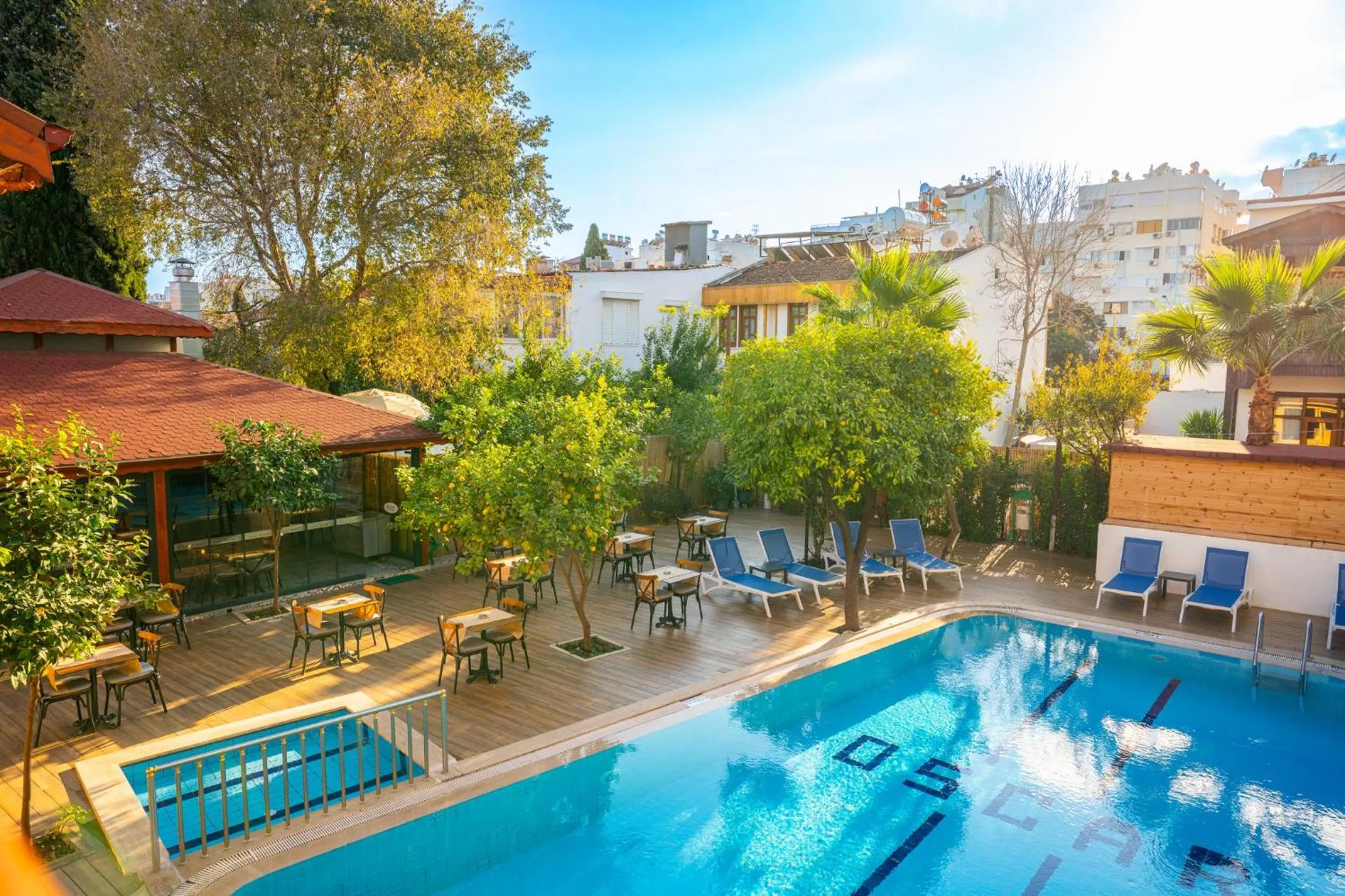 Patio in Oscar Boutique Hotel