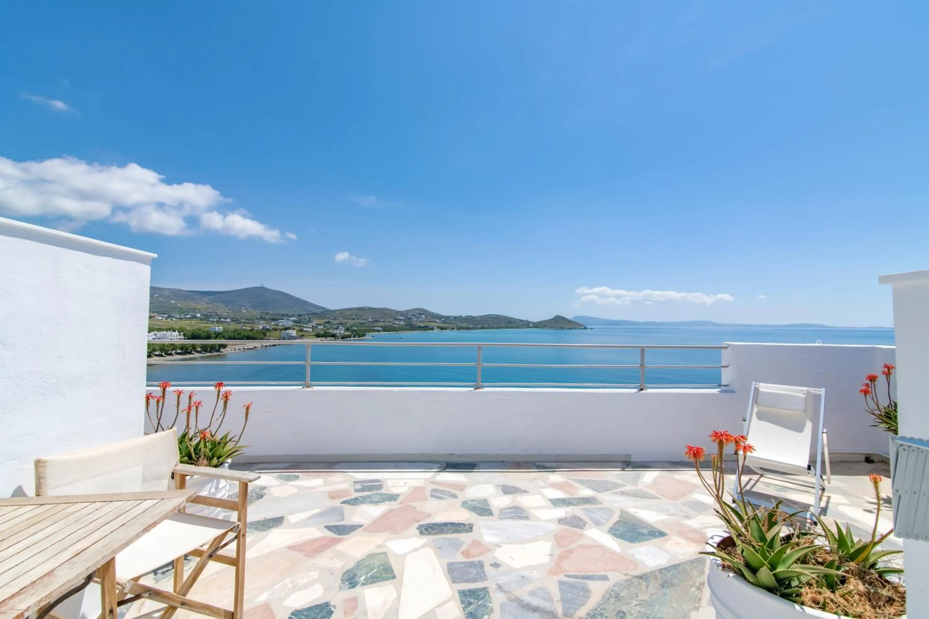 Patio in Agali bay hotel