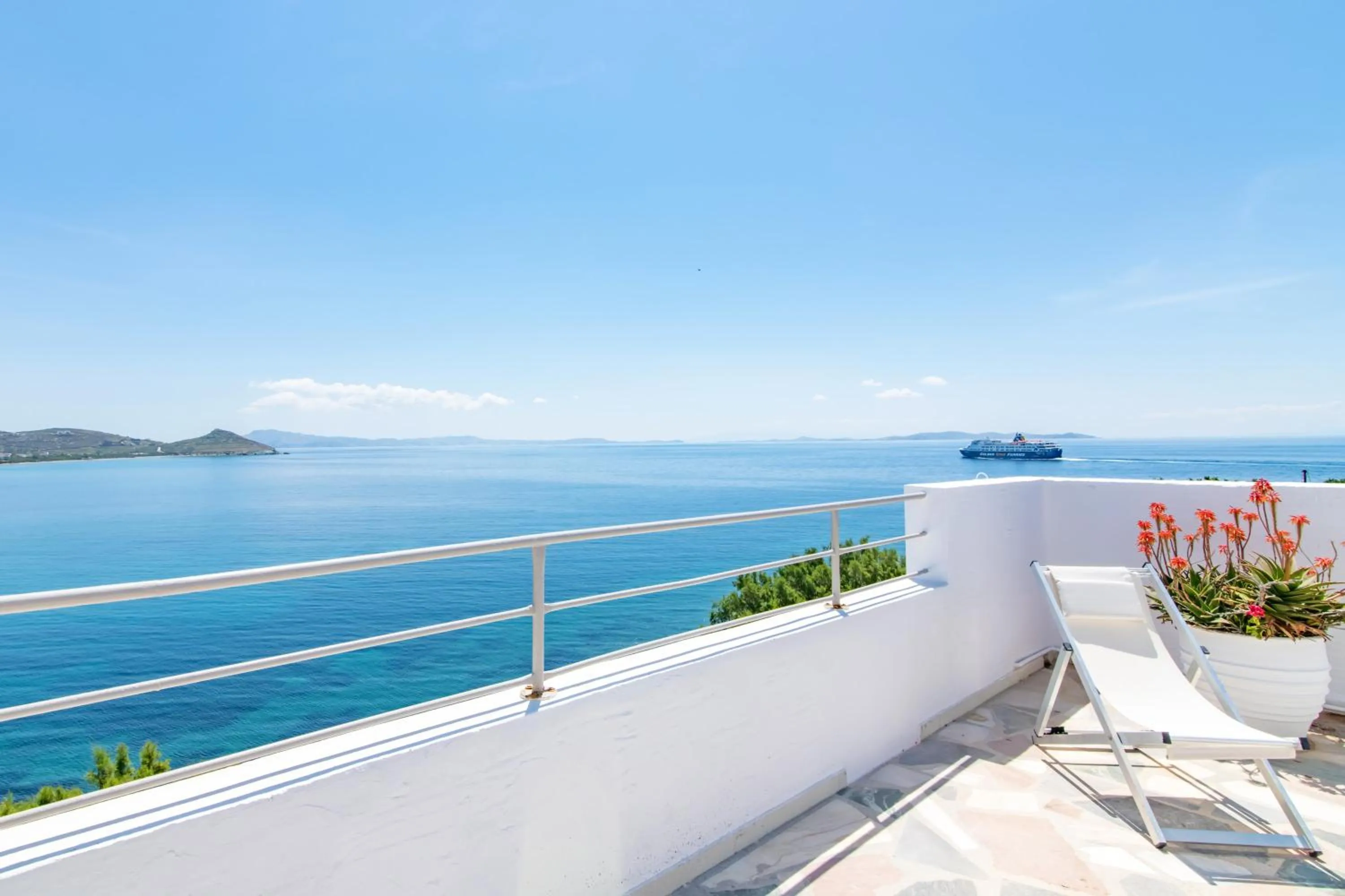 Patio in Agali bay hotel