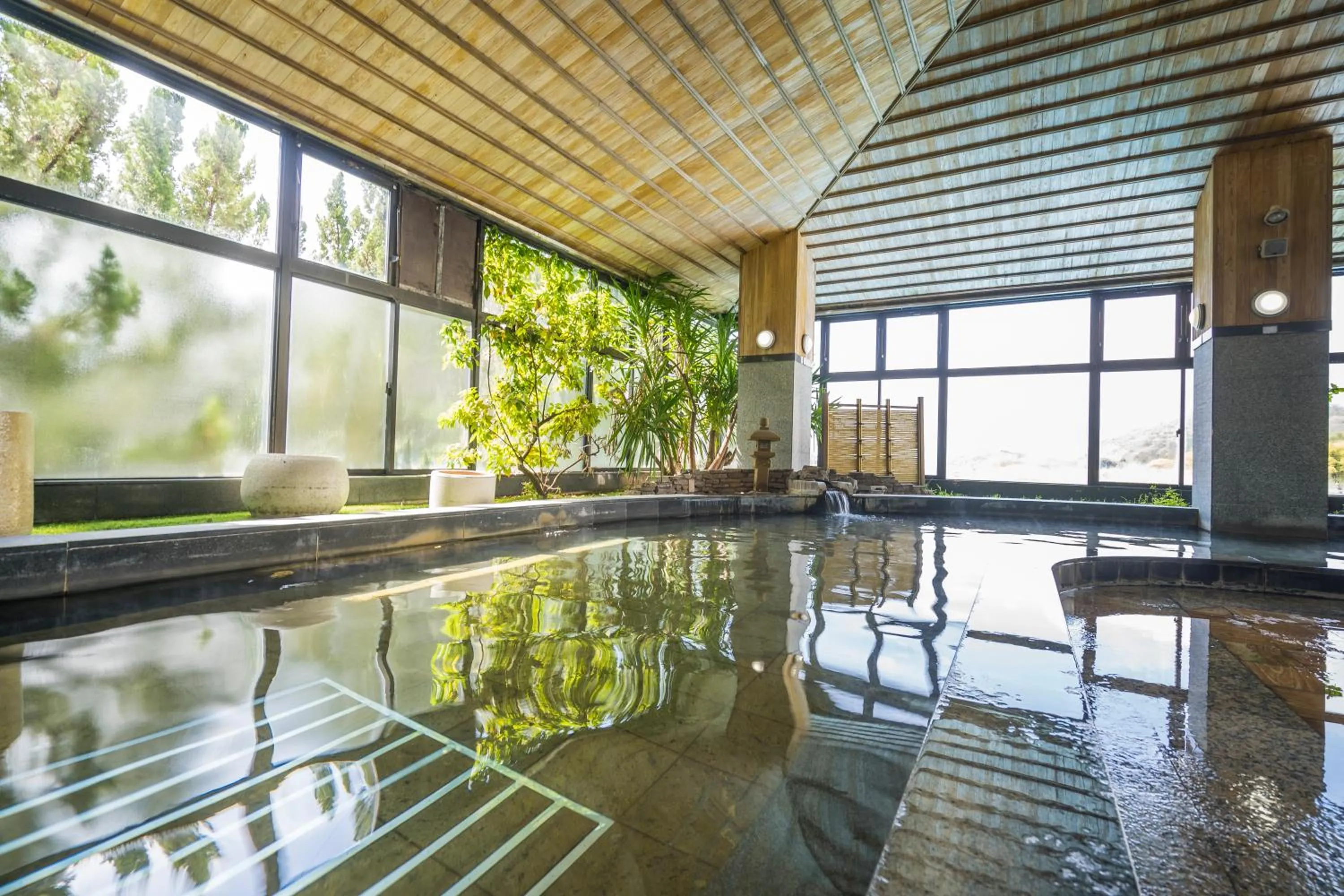 Hot Spring Bath in Hotel Ryutouen