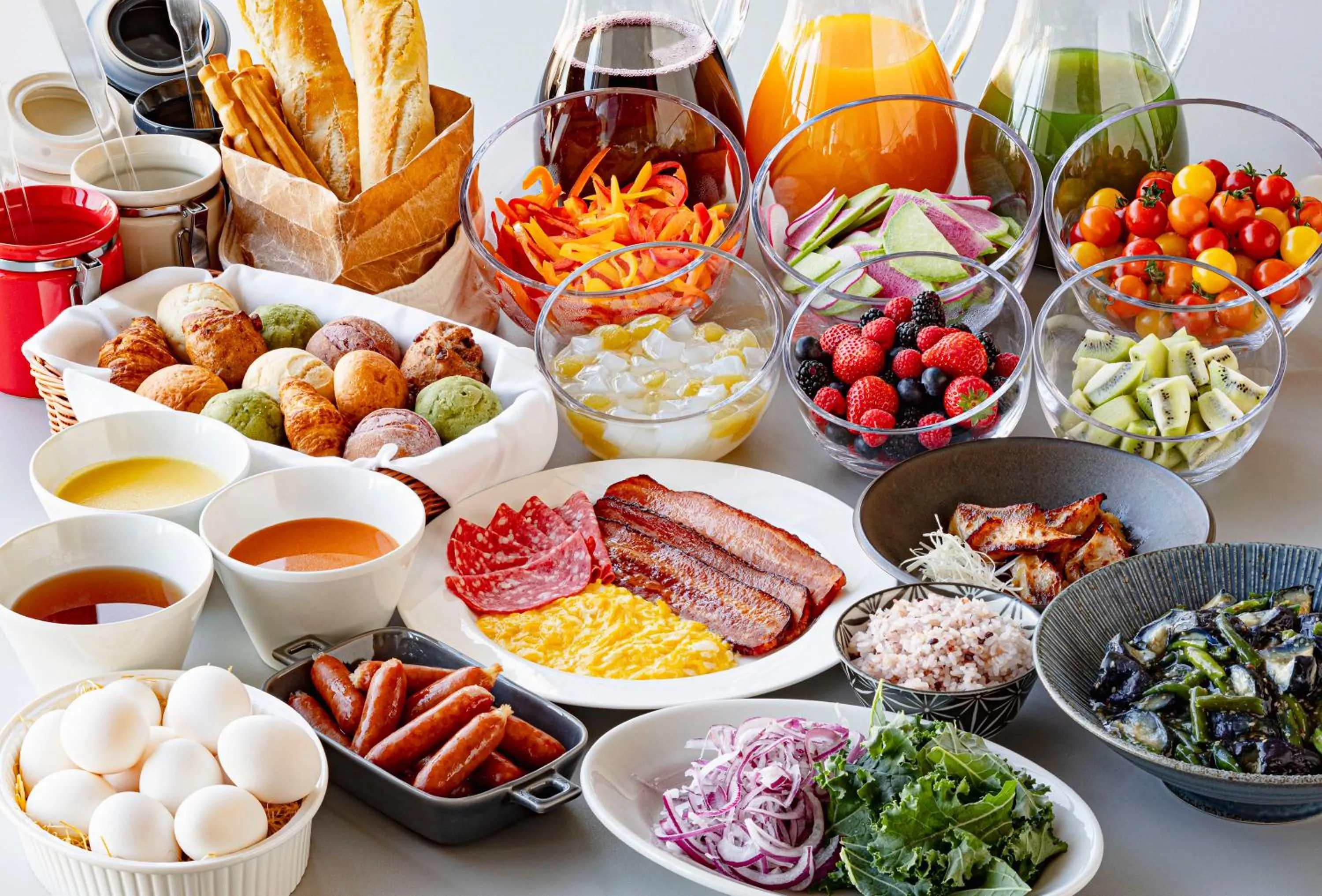 Buffet breakfast in Hotel Comento Yokohama Kannai