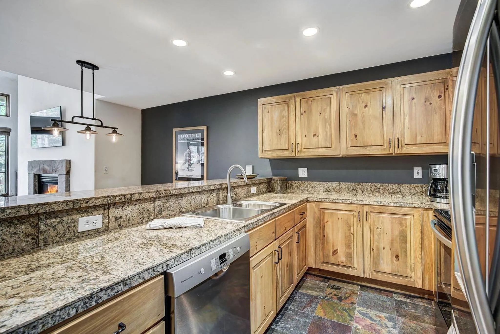 Communal kitchen in Arrowhead Village, A Vail Resorts Property