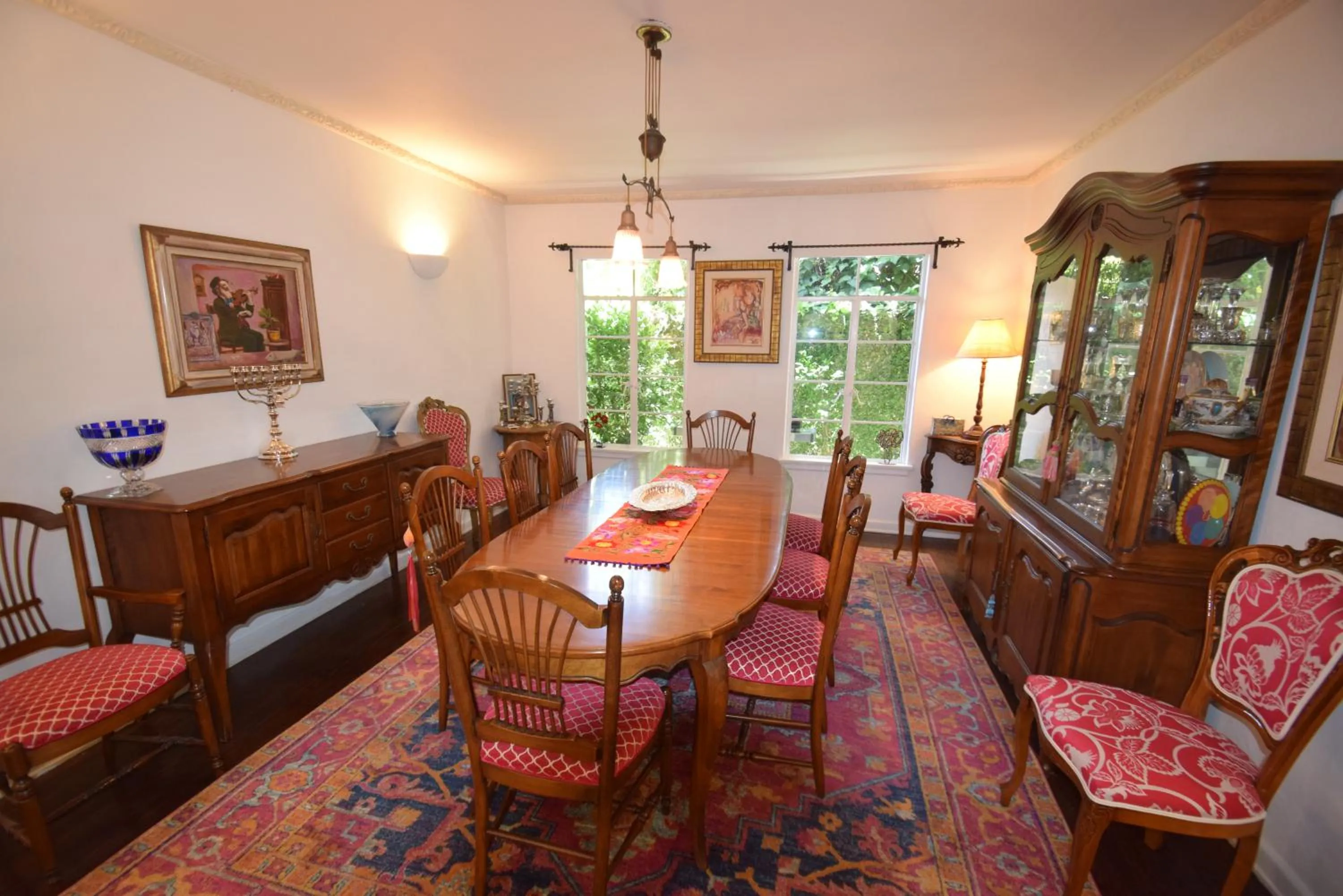 Dining area in Beverly Hills Celebrity Home