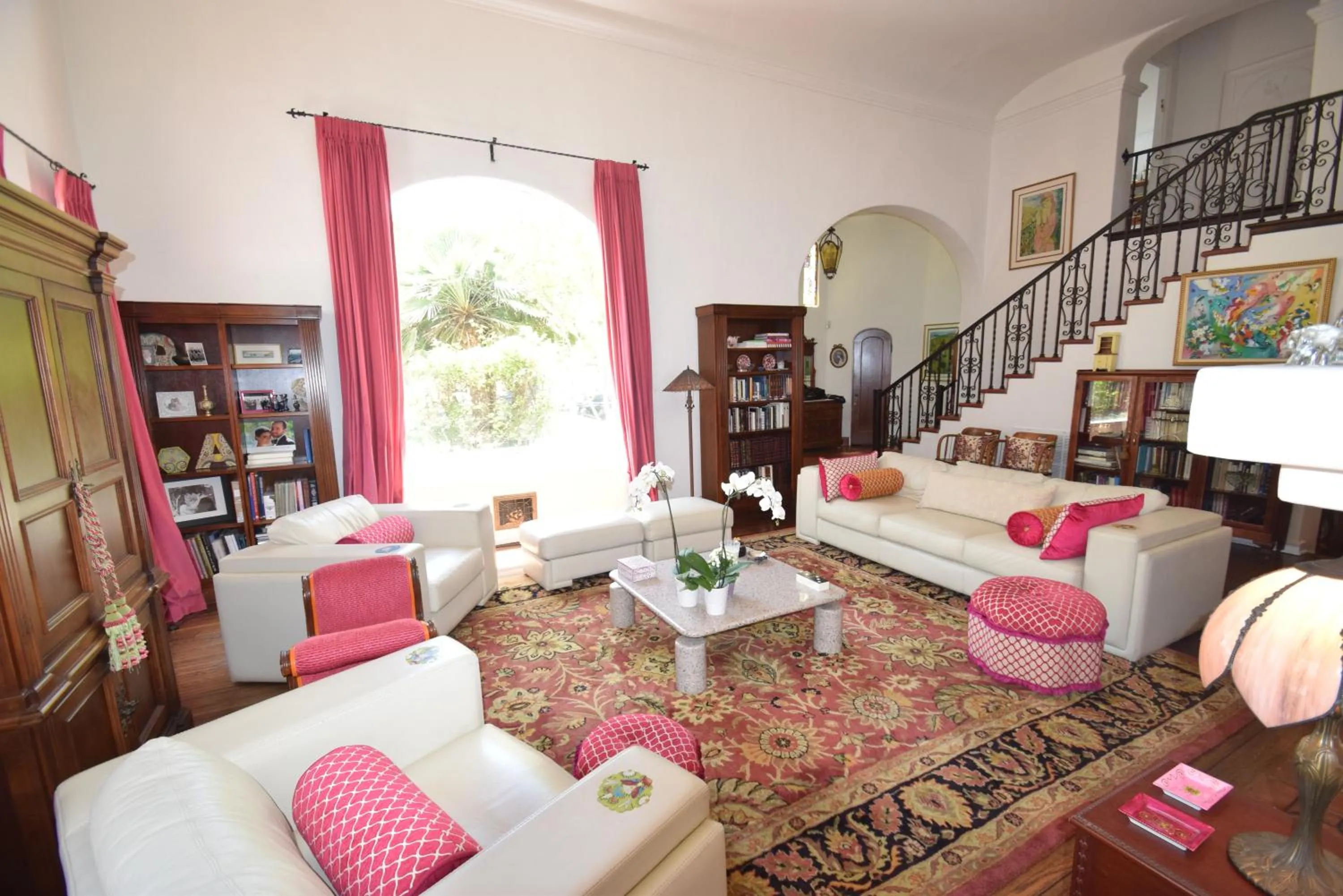 Living room in Beverly Hills Celebrity Home