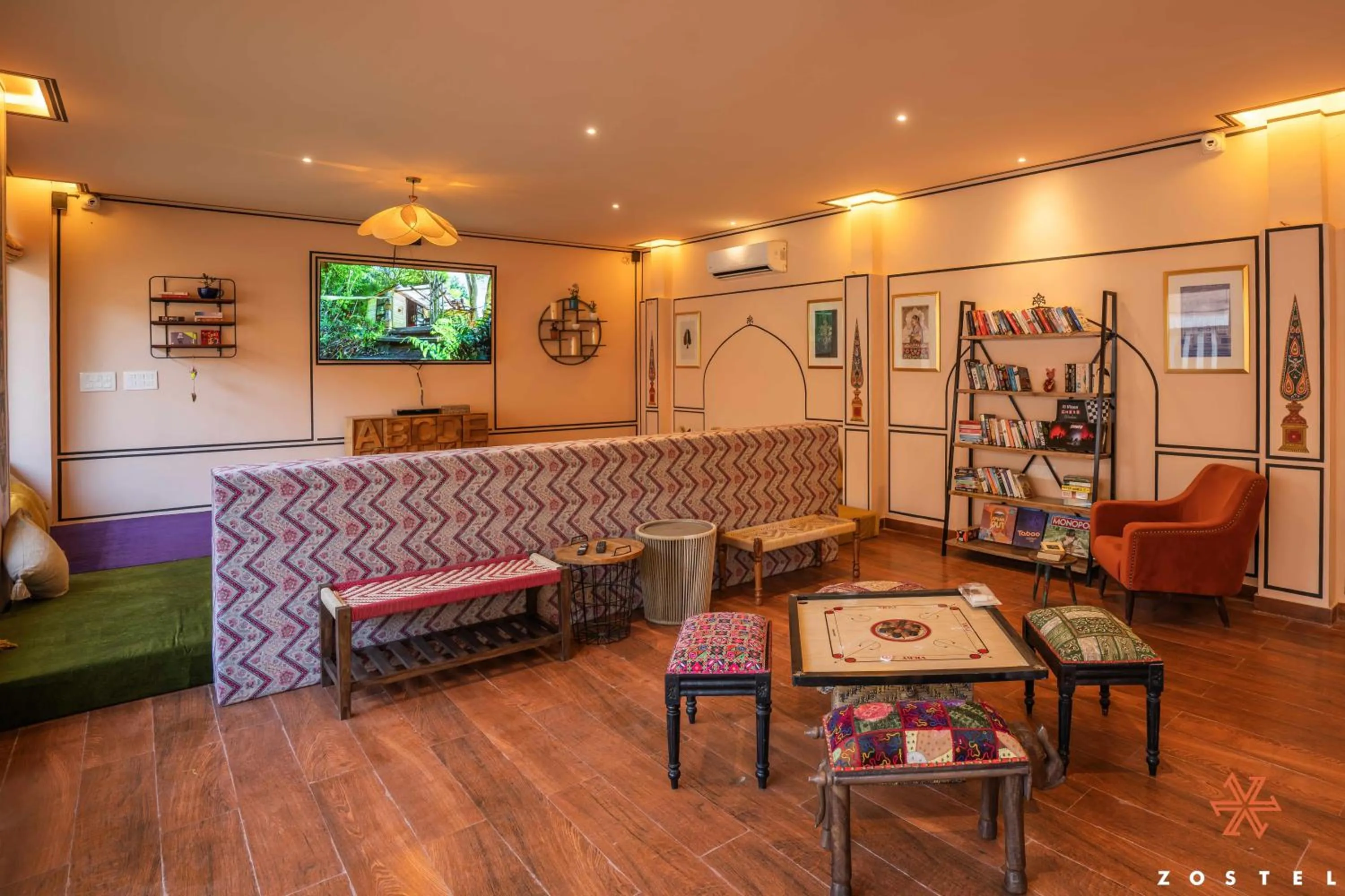 Living room in Zostel Jodhpur (Ratanada)