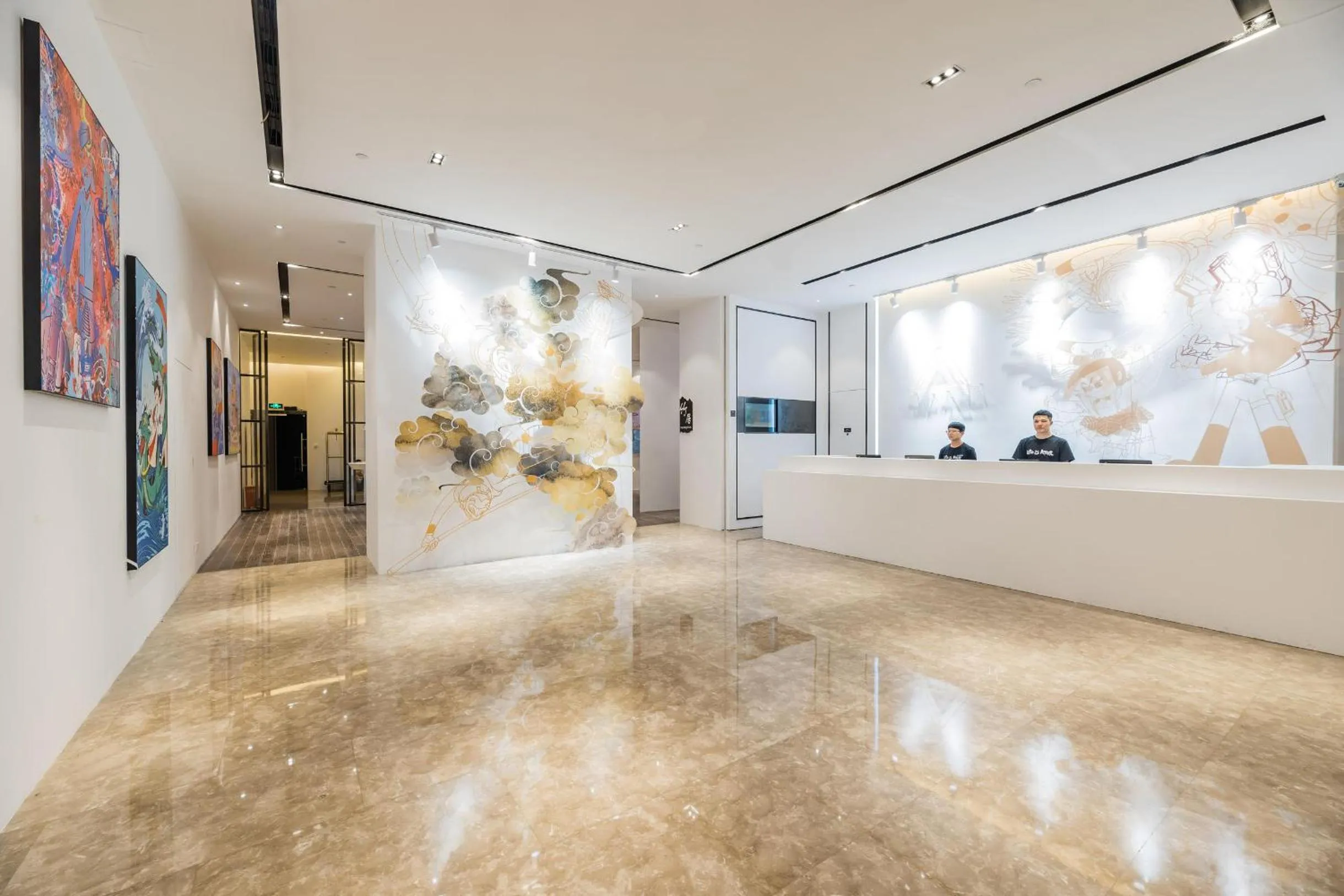 Lobby or reception in Atour Hotel Xujiahui Meiying