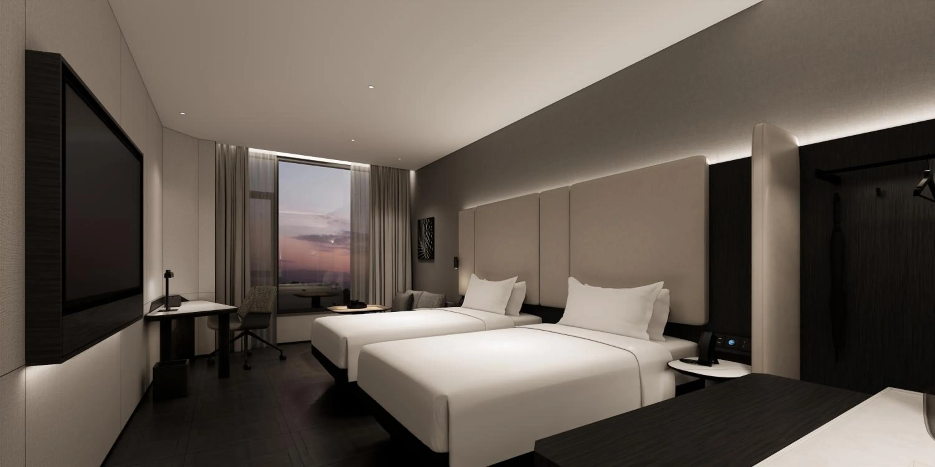 Photo of the whole room, Bed in Atour Hotel Xujiahui Meiying