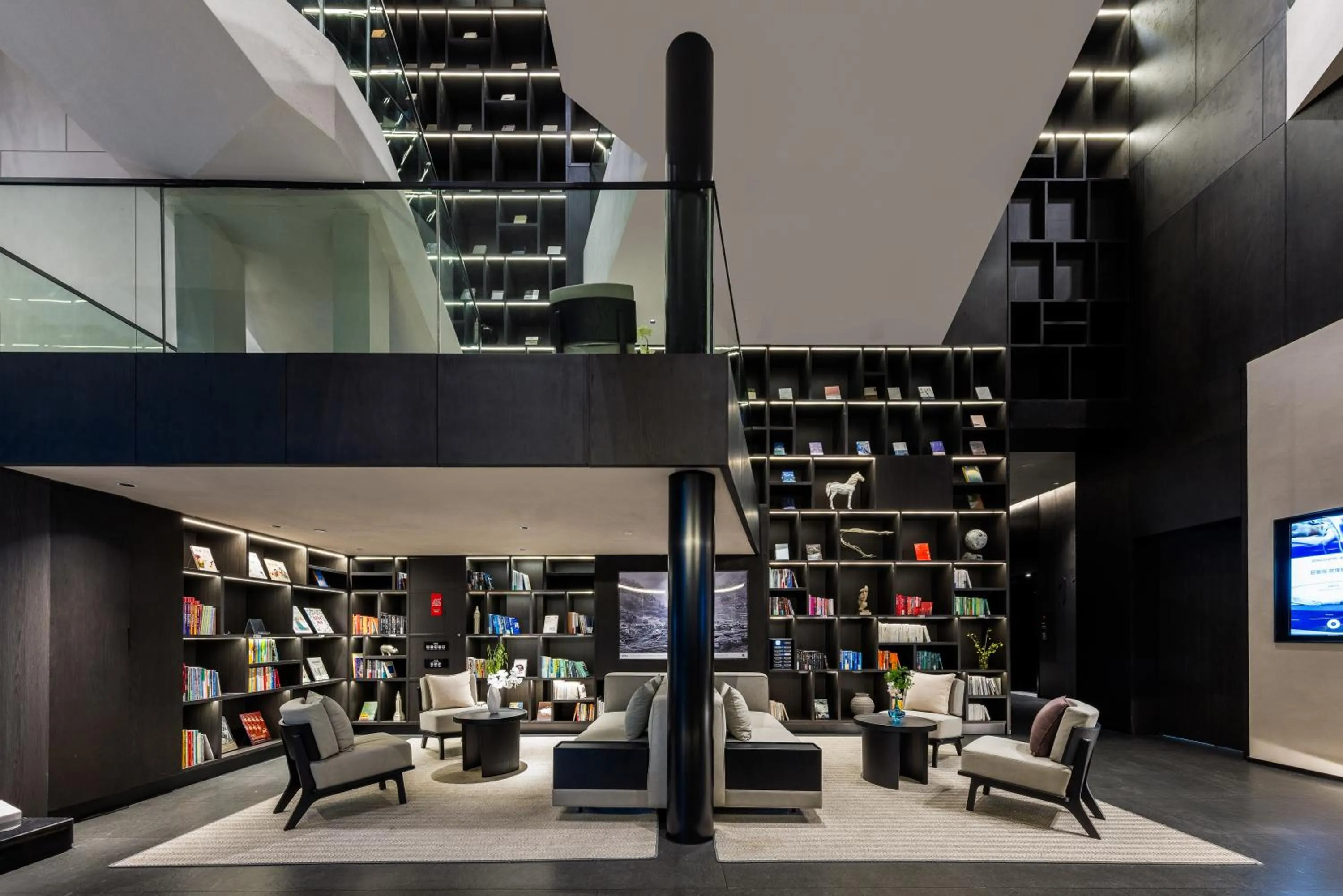 Seating area in Atour Hotel Hangzhou Binjiang Olympic Sports