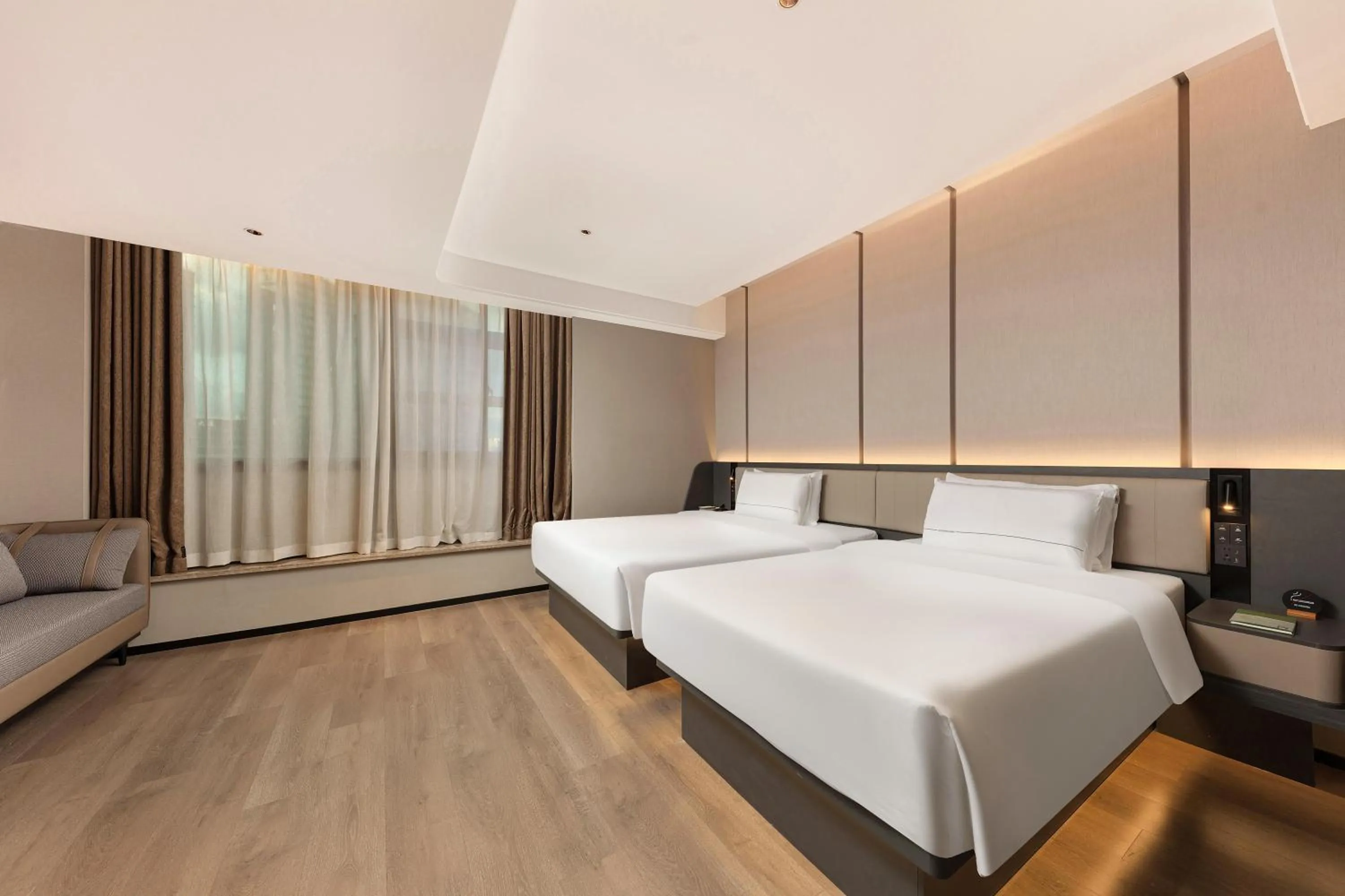 Bedroom, Bed in Atour Hotel Hangzhou Binjiang Olympic Sports