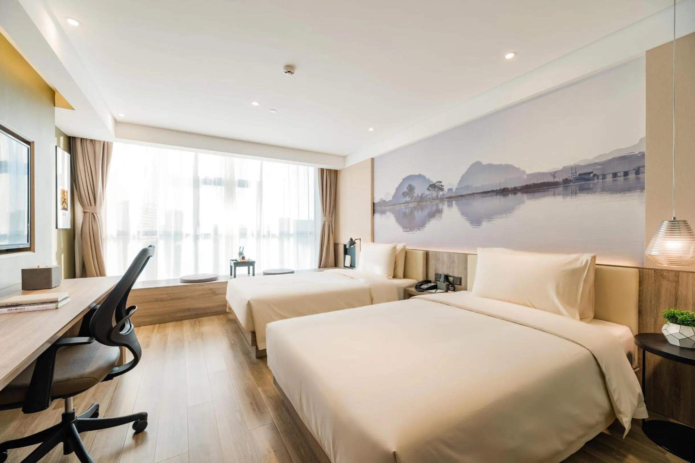 Bed in Atour Hotel Kunming Dashanghui