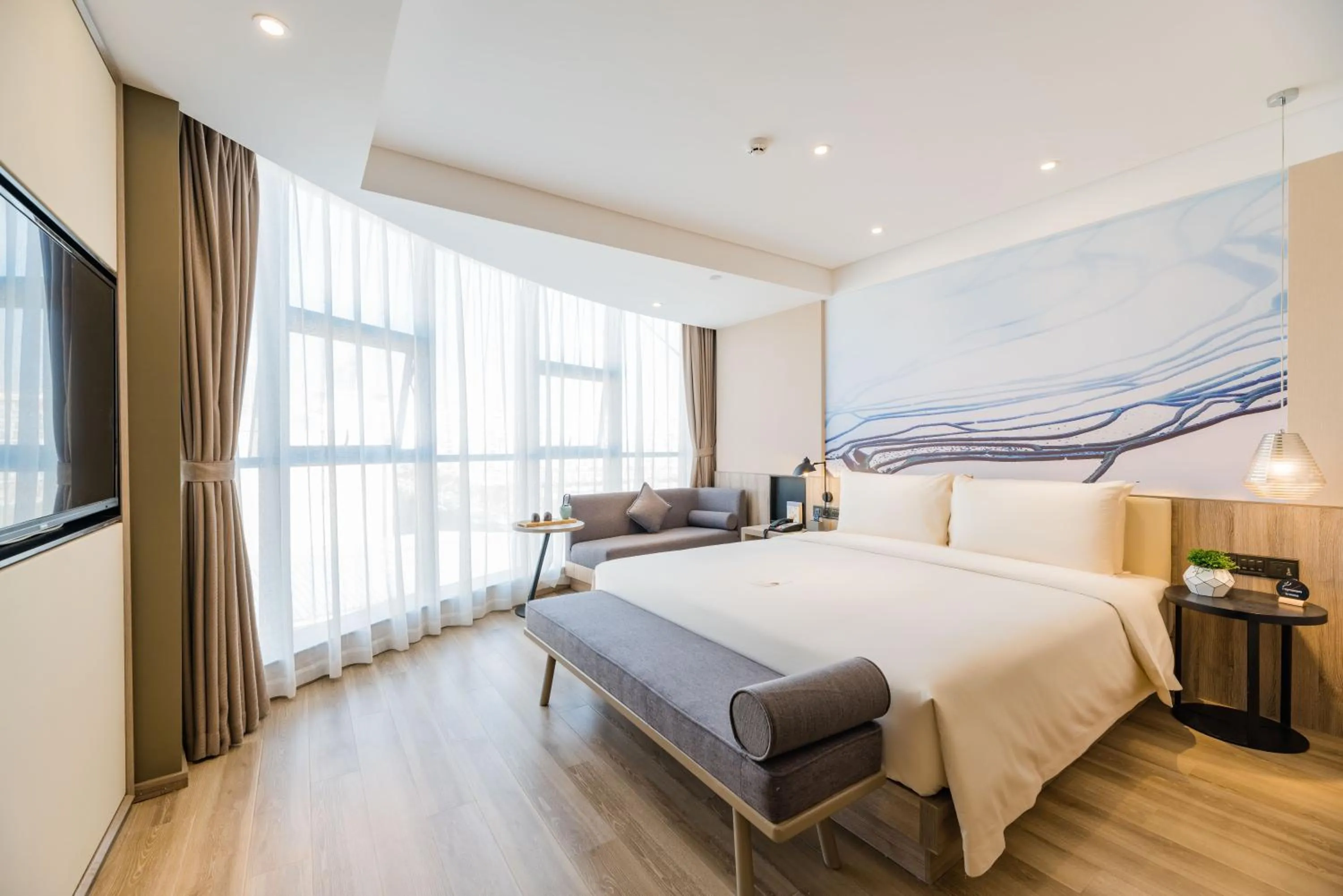 Bed in Atour Hotel Kunming Dashanghui