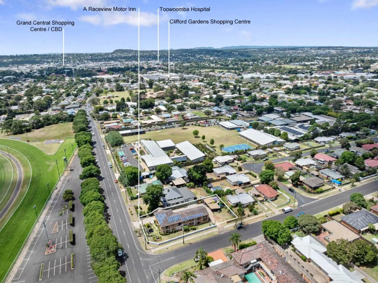 Location in Raceview Motor Inn