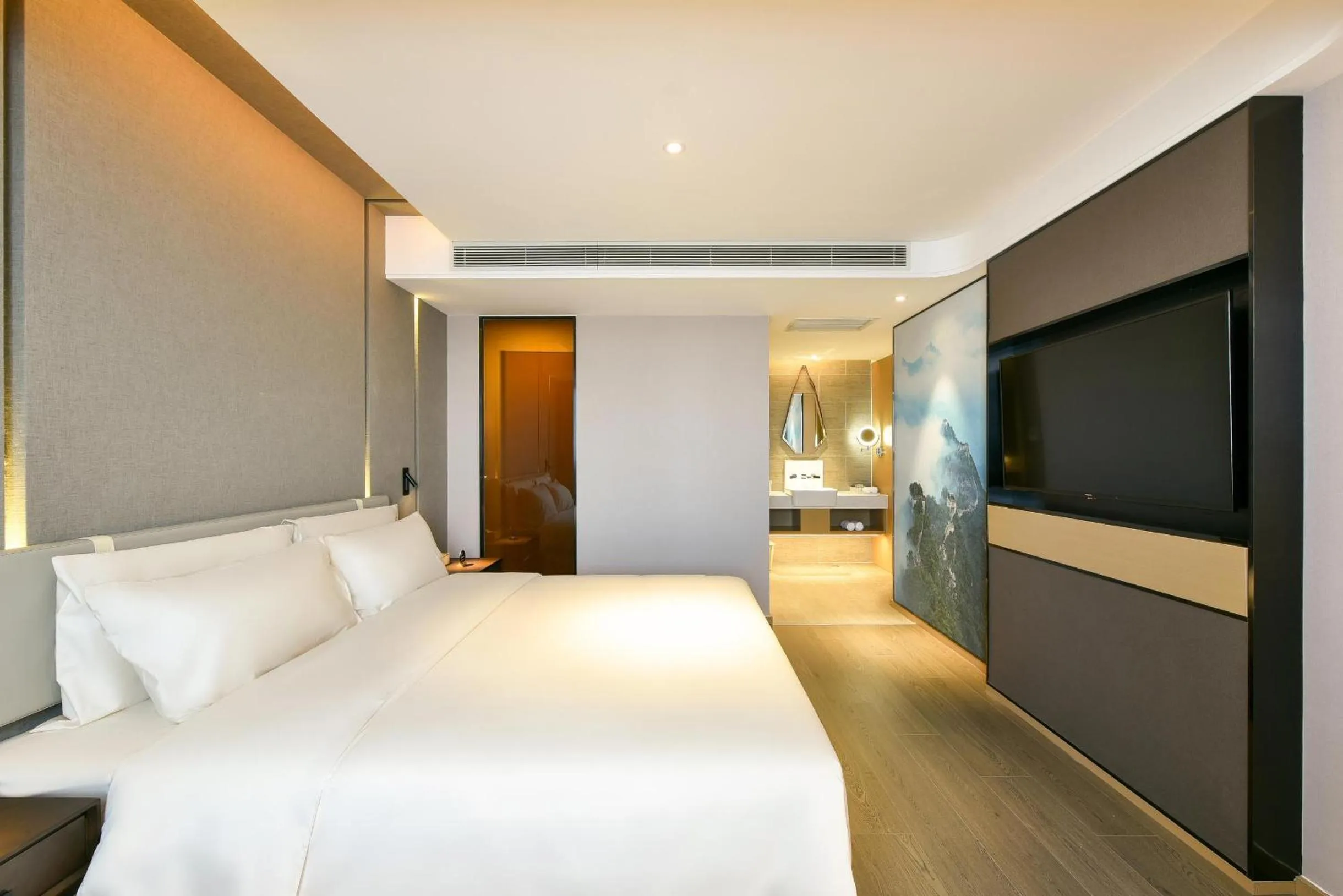 Bed in Atour Hotel Beijing Tongzhou Liyuan Subway Station