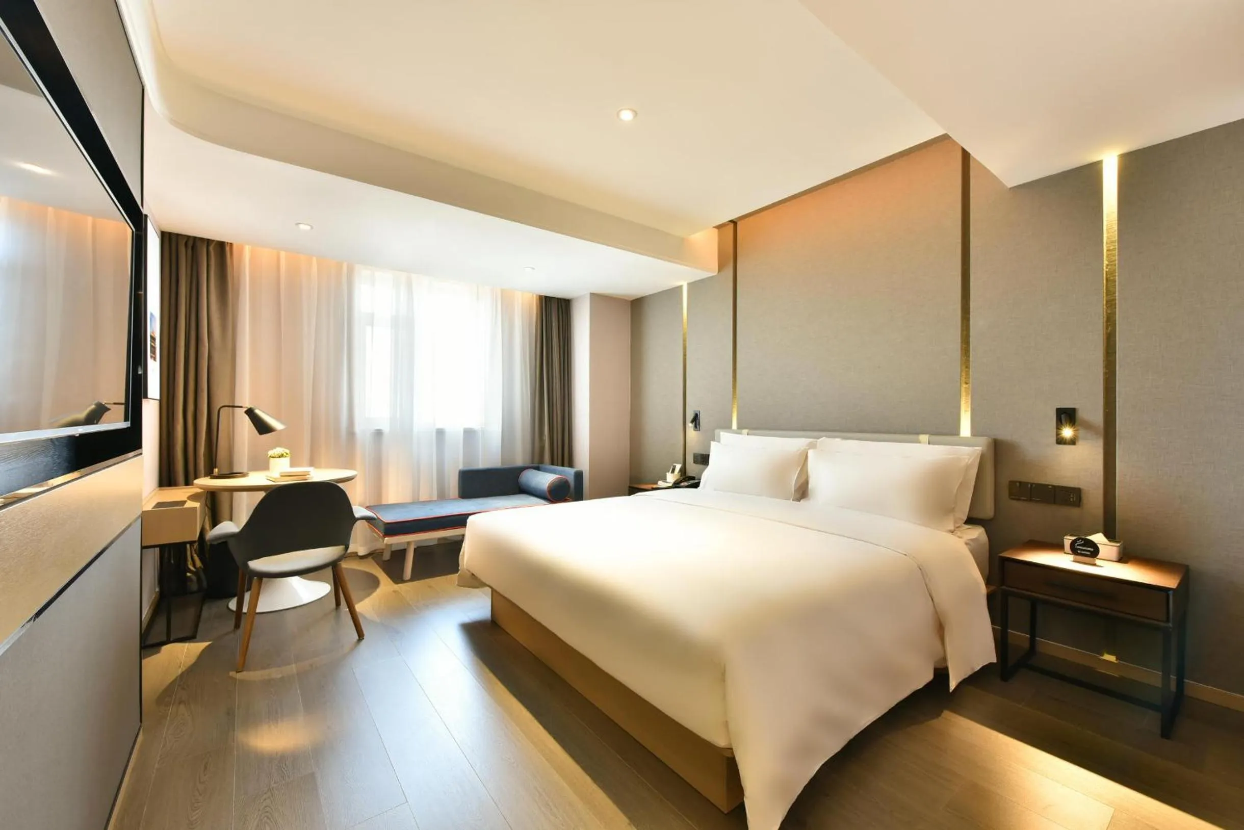 Bed in Atour Hotel Beijing Tongzhou Liyuan Subway Station