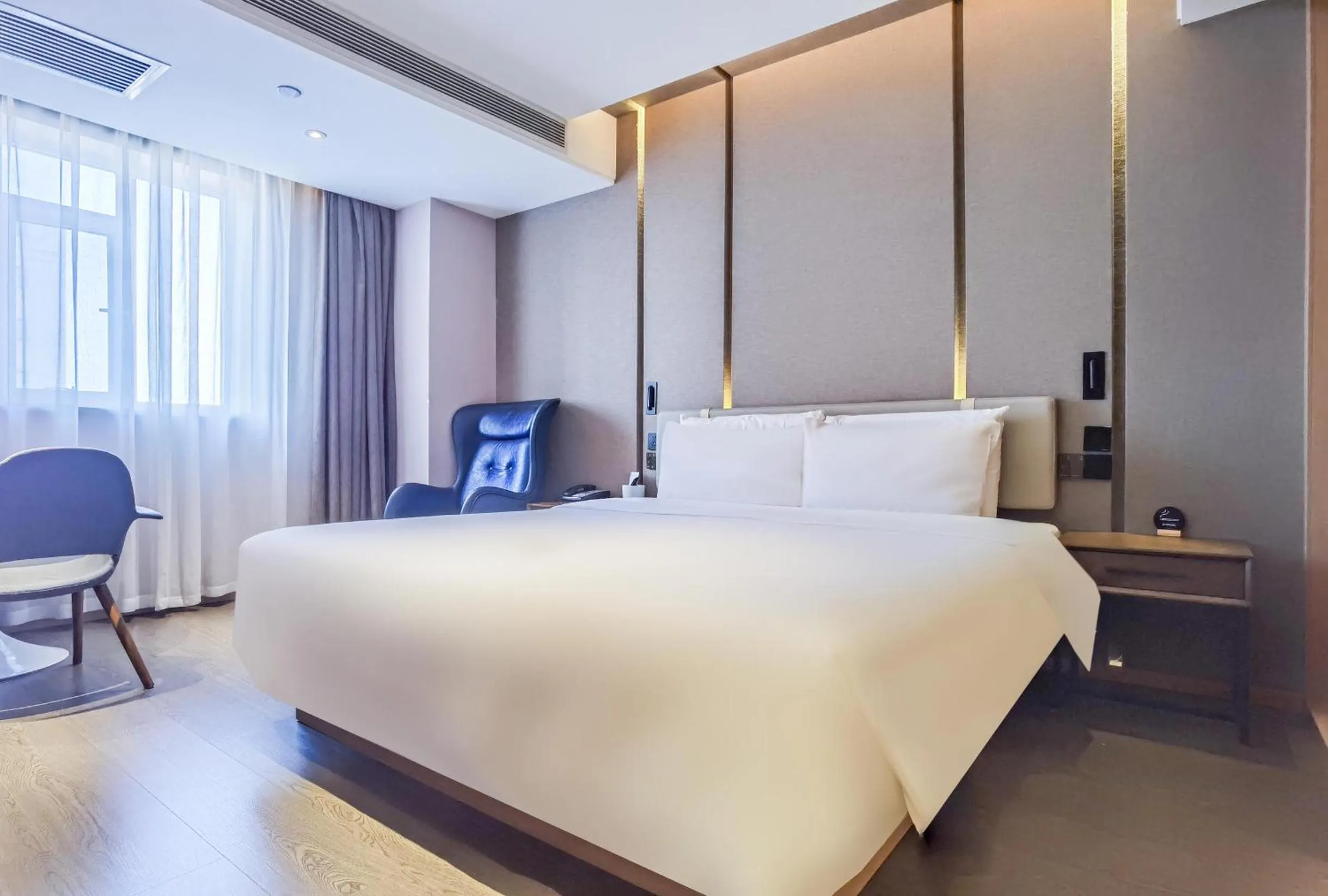 Bed in Atour Hotel Beijing Tongzhou Liyuan Subway Station