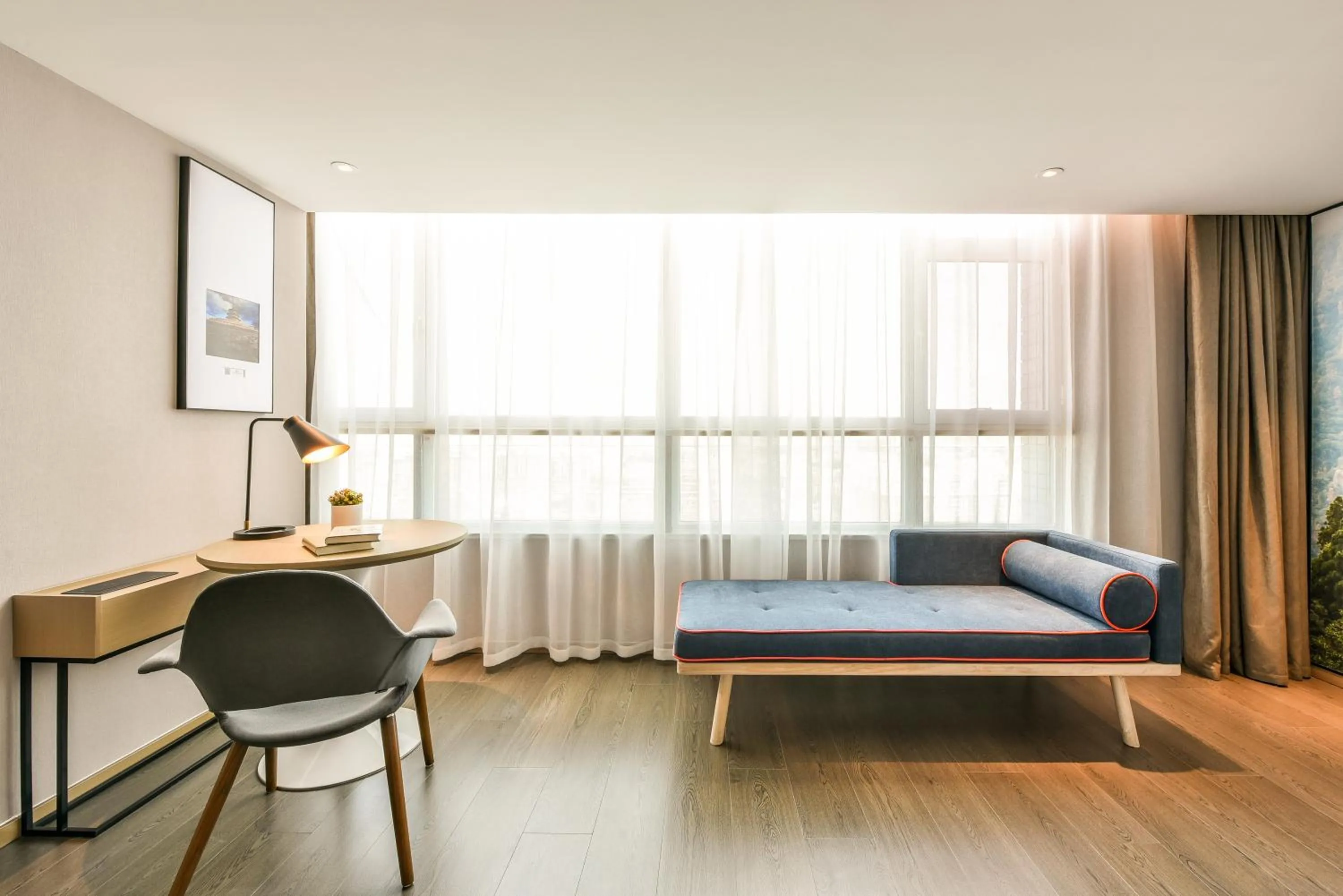 Bed in Atour Hotel Beijing Tongzhou Liyuan Subway Station