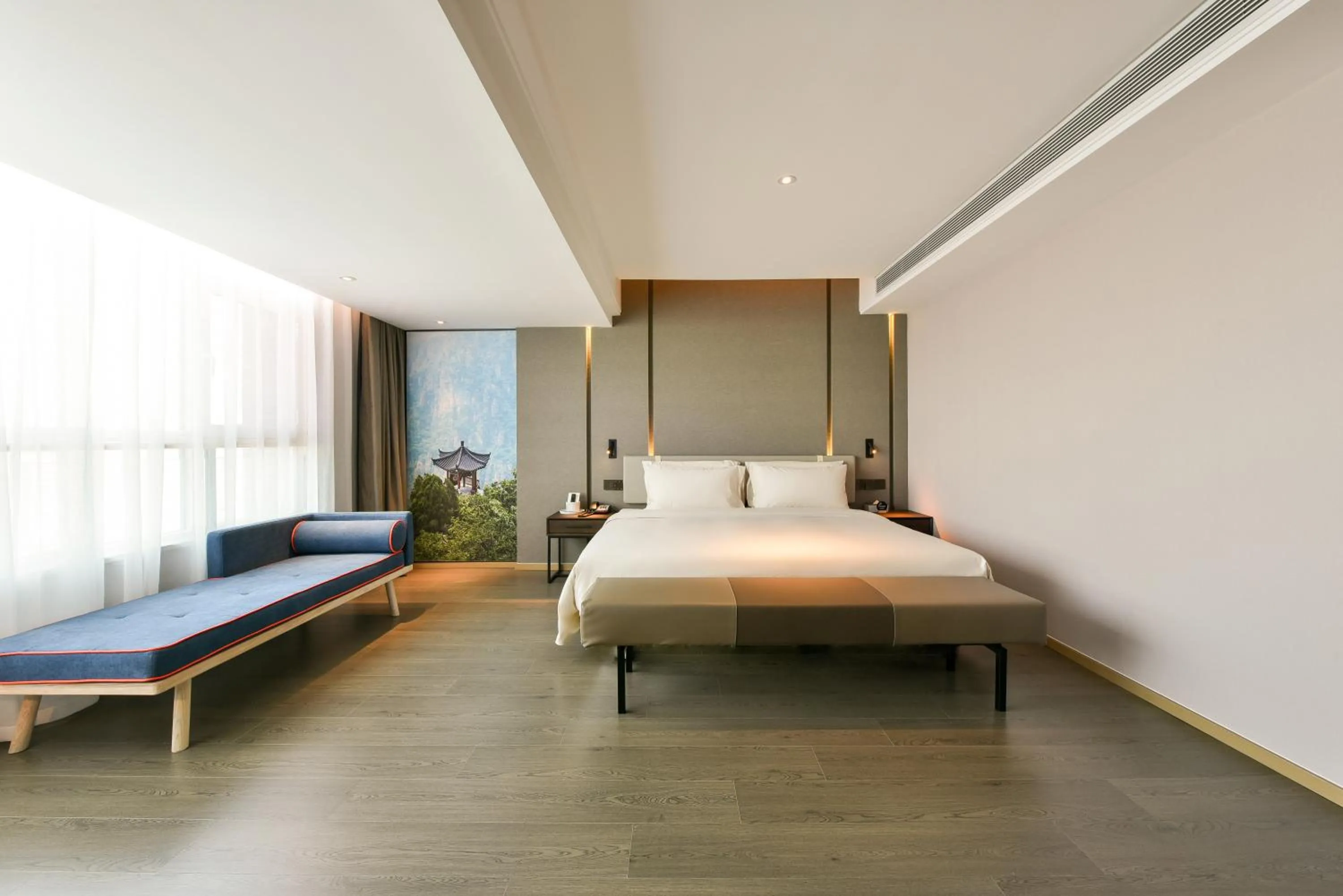 Bed in Atour Hotel Beijing Tongzhou Liyuan Subway Station