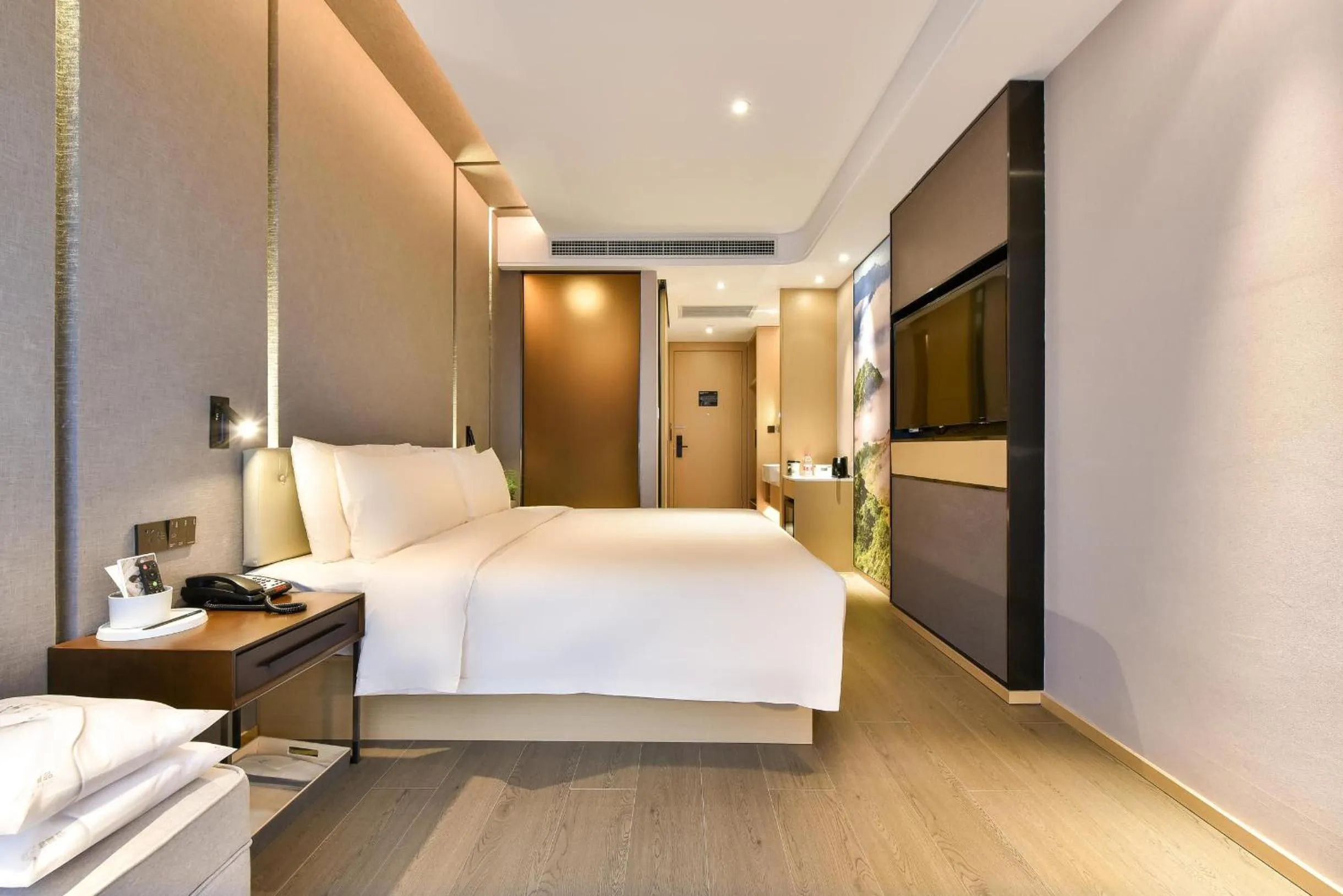 Bed in Atour Hotel Wangjing SOHO