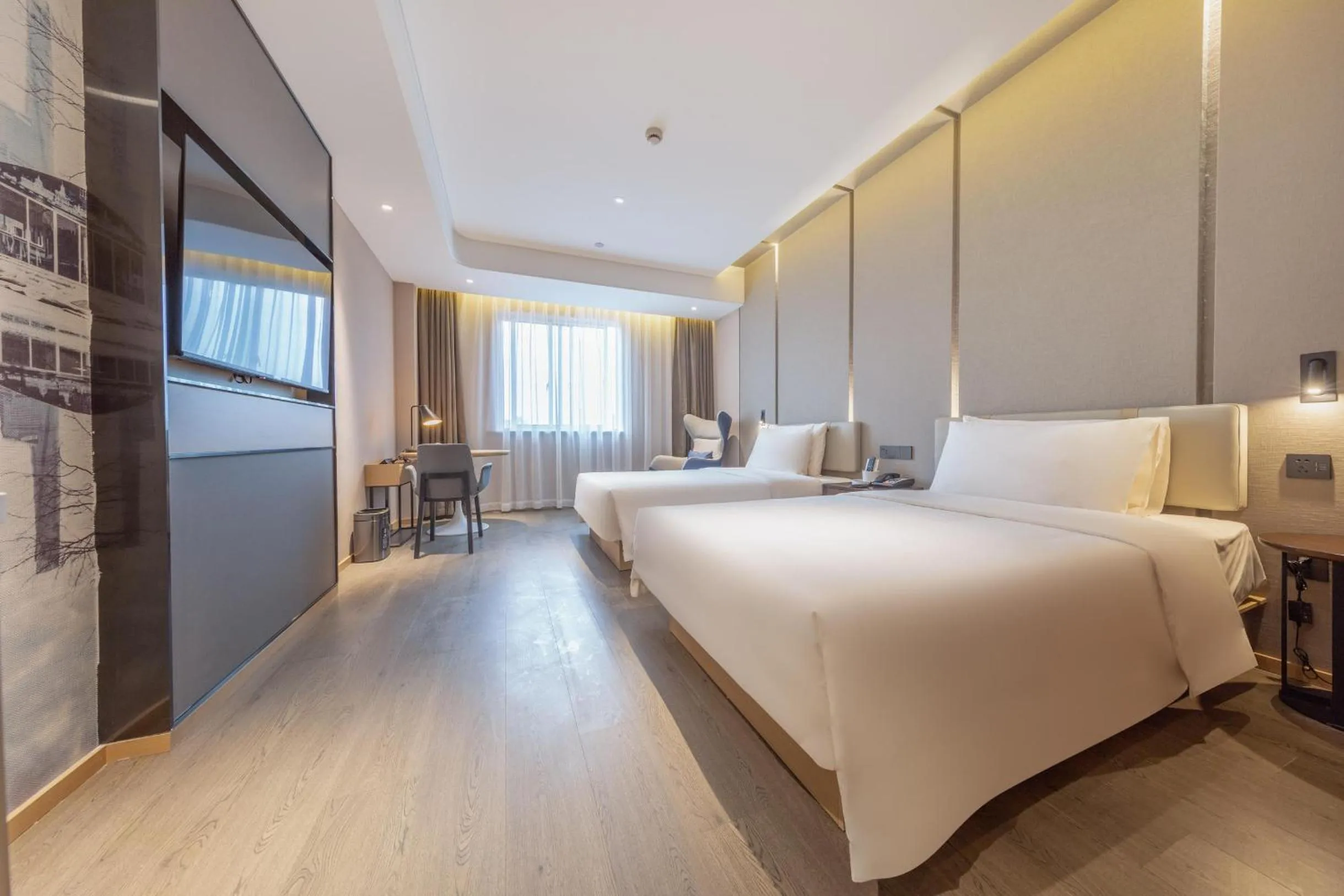 Bedroom, Bed in Atour Hotel Shanghai Caohejing