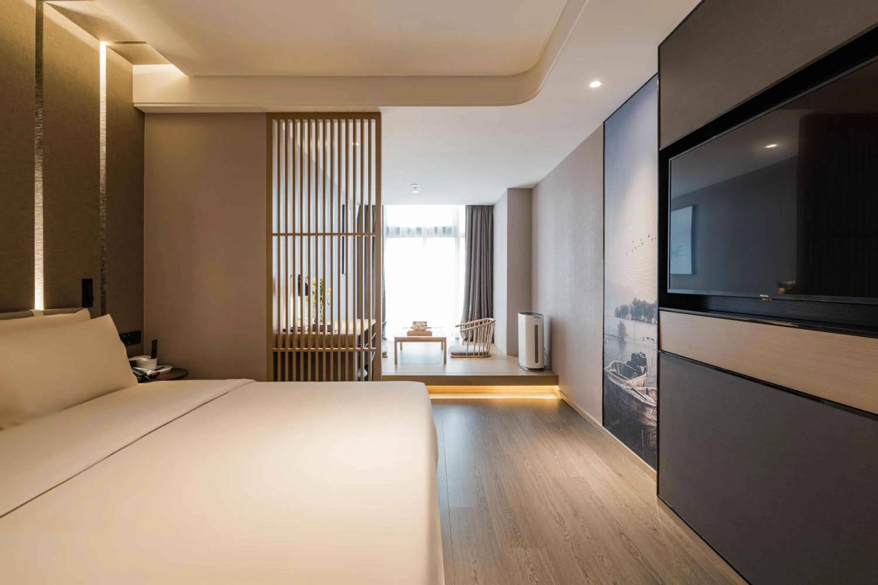 Bed in Atour Hotel Hangzhou West Lake Wulin Plaza North Jianguo Road