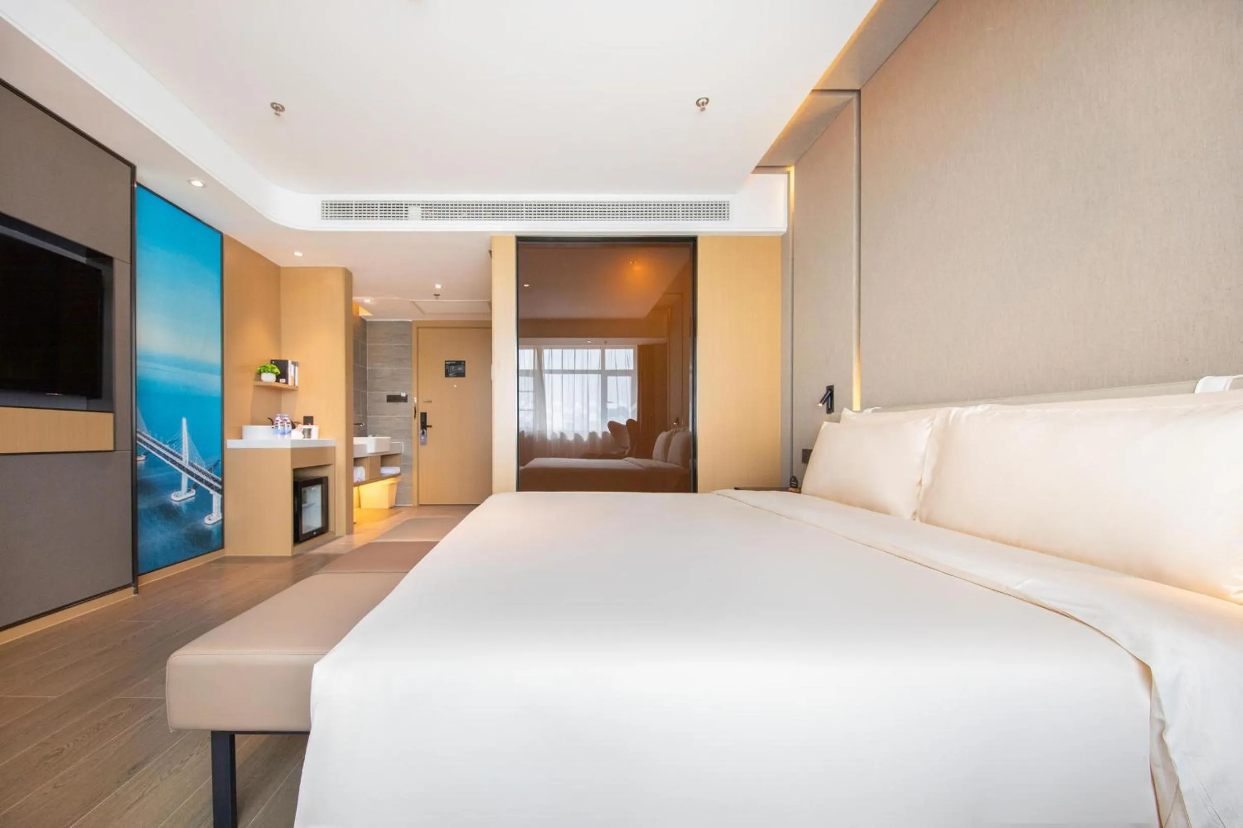 Bed in Atour Hotel Guangzhou Huangpu Luogang Science City