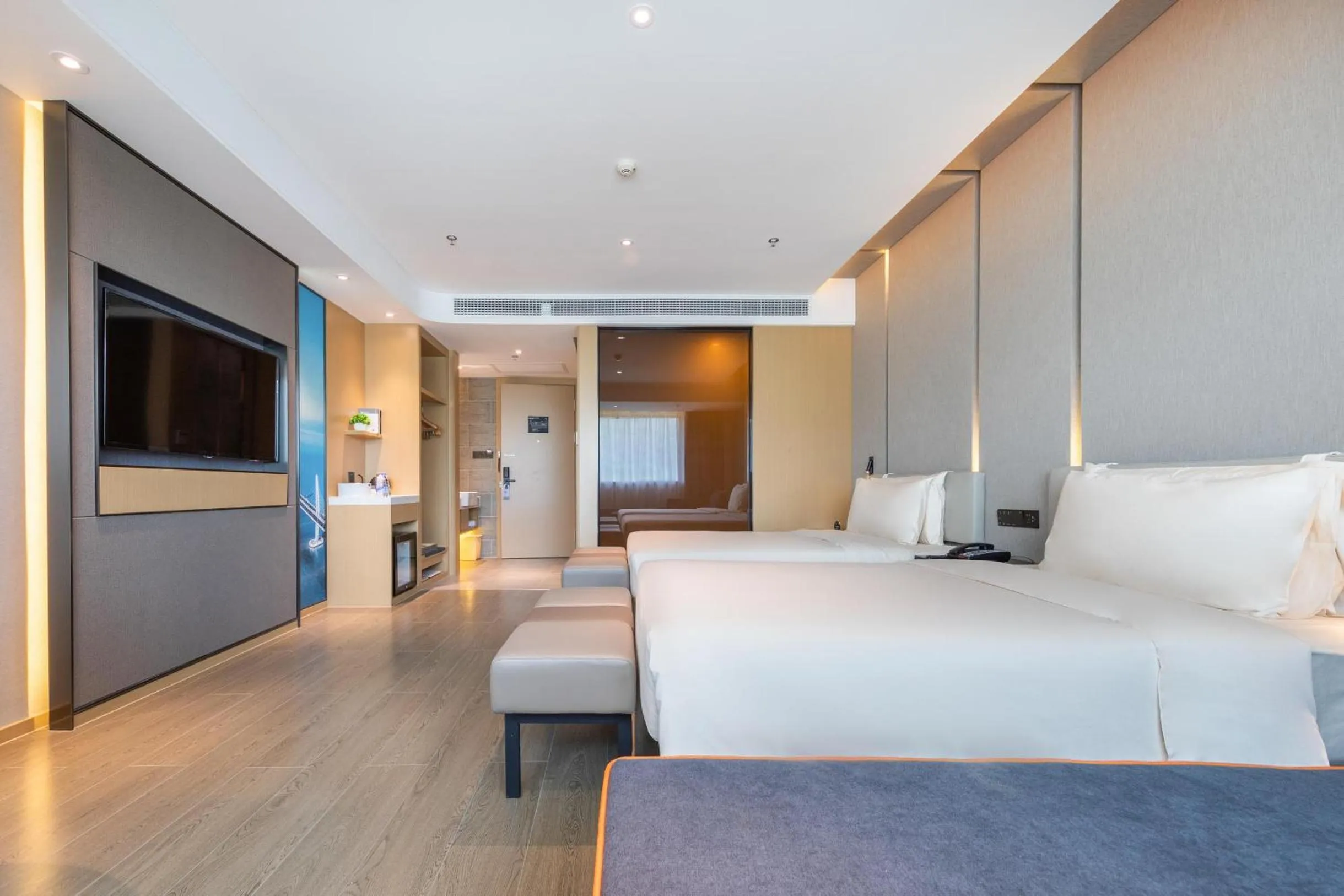 Bed in Atour Hotel Guangzhou Huangpu Luogang Science City