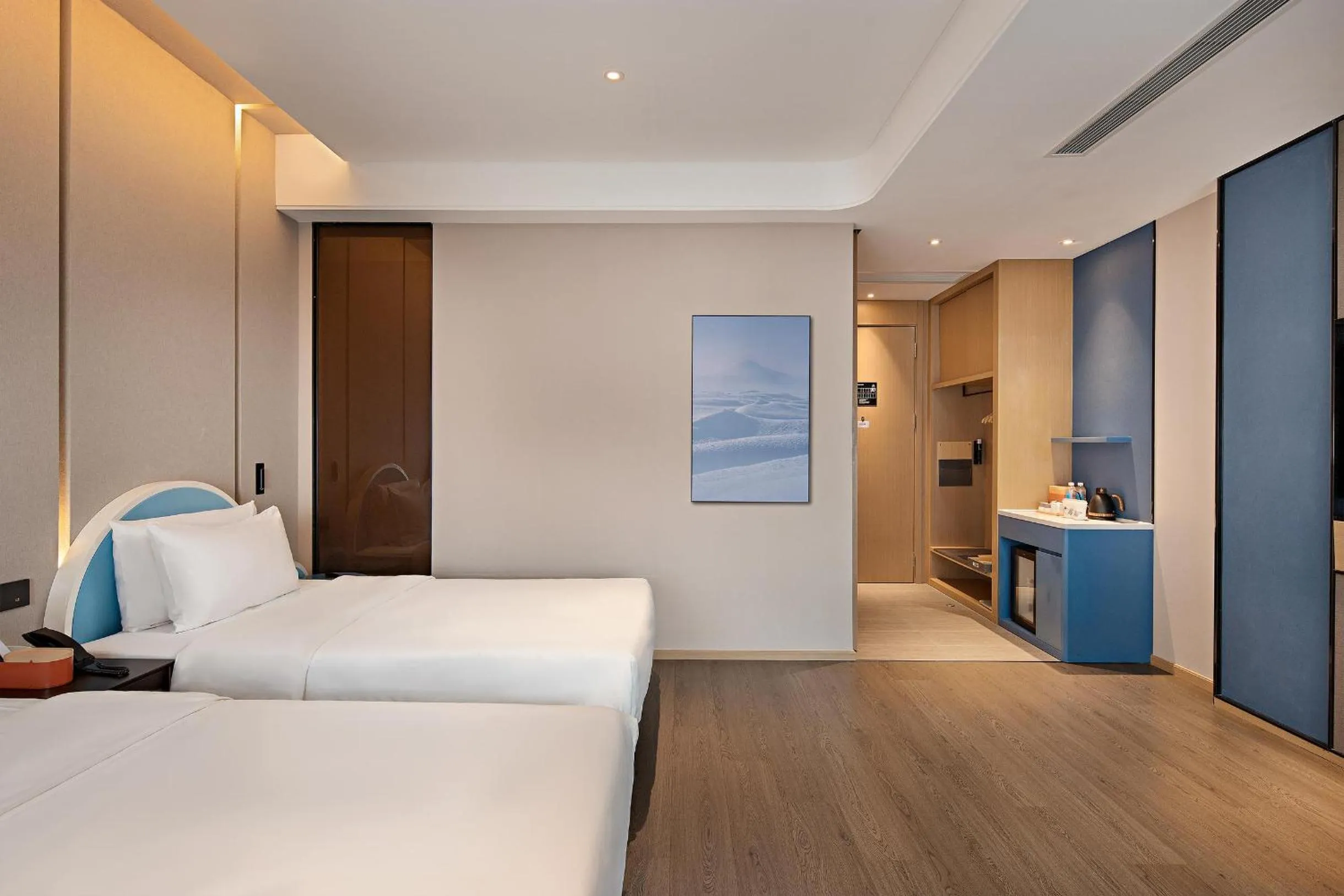 Bedroom, Bed in Atour Hotel Guangzhou South High-speed Railway Station