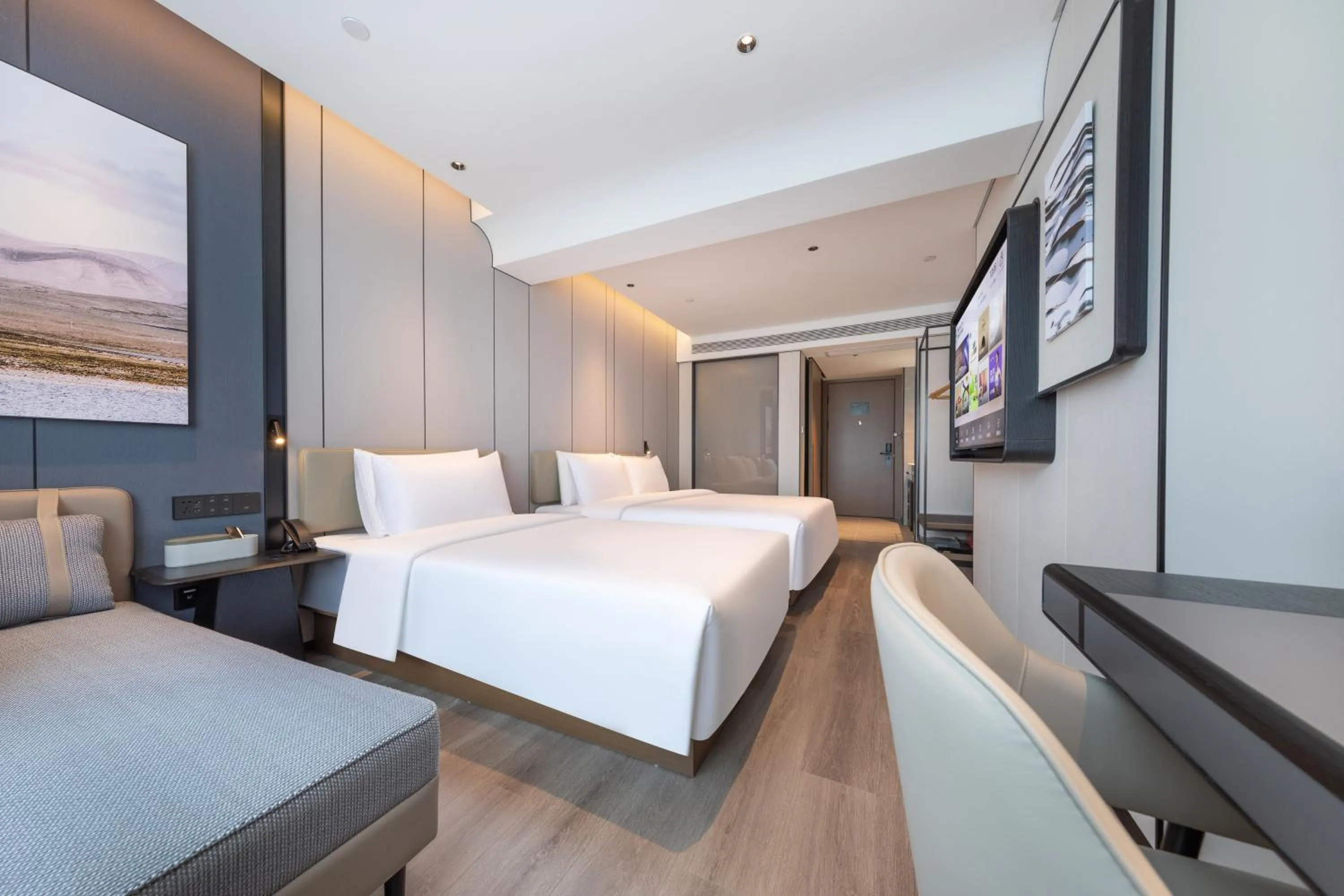 Property building, Bed in Atour Hotel Guangzhou Zhujiang New Town Taikoo Hui