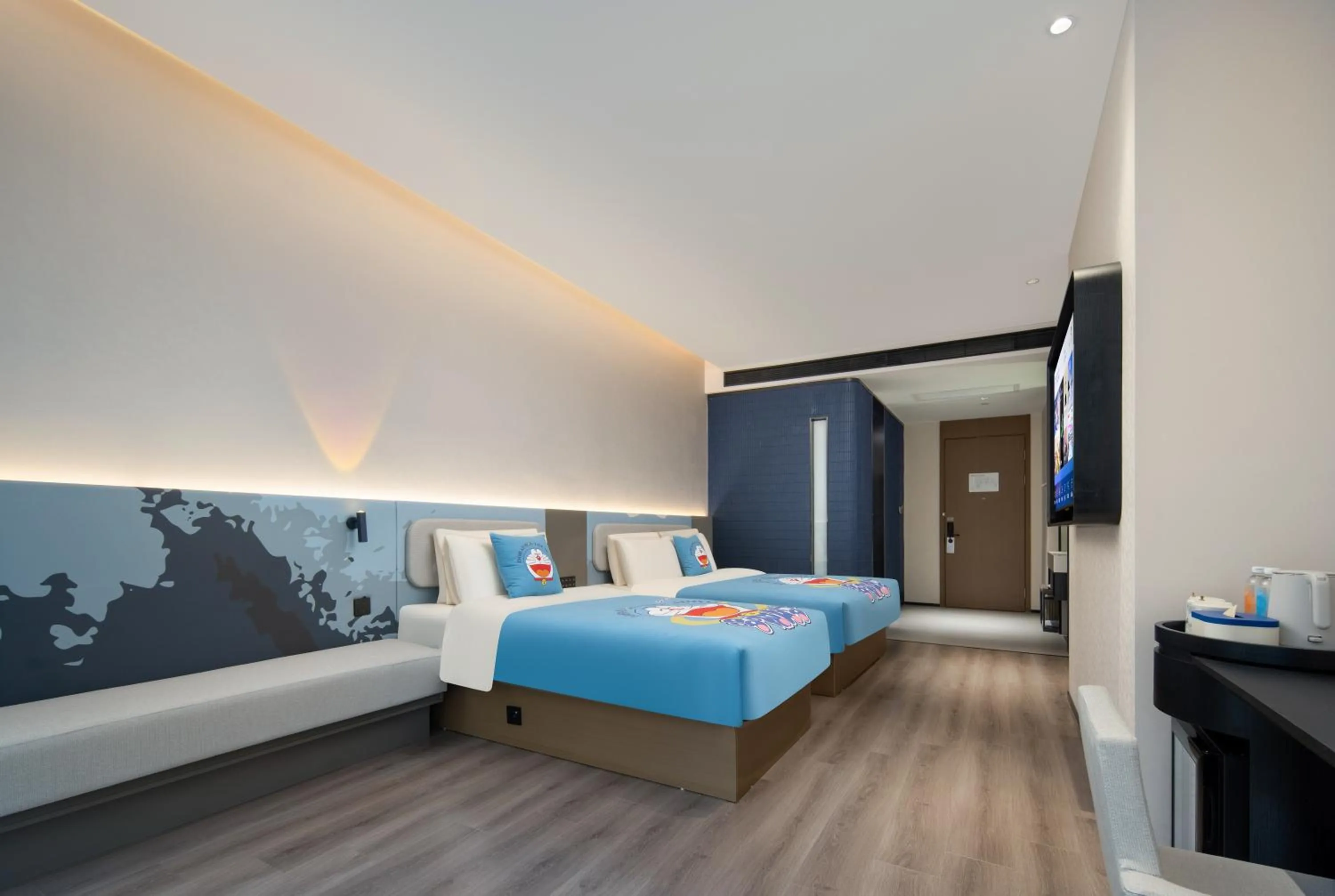 Bed in Atour Light Hotel Guangzhou Pazhou Exhibition Canton Tower Subway Station