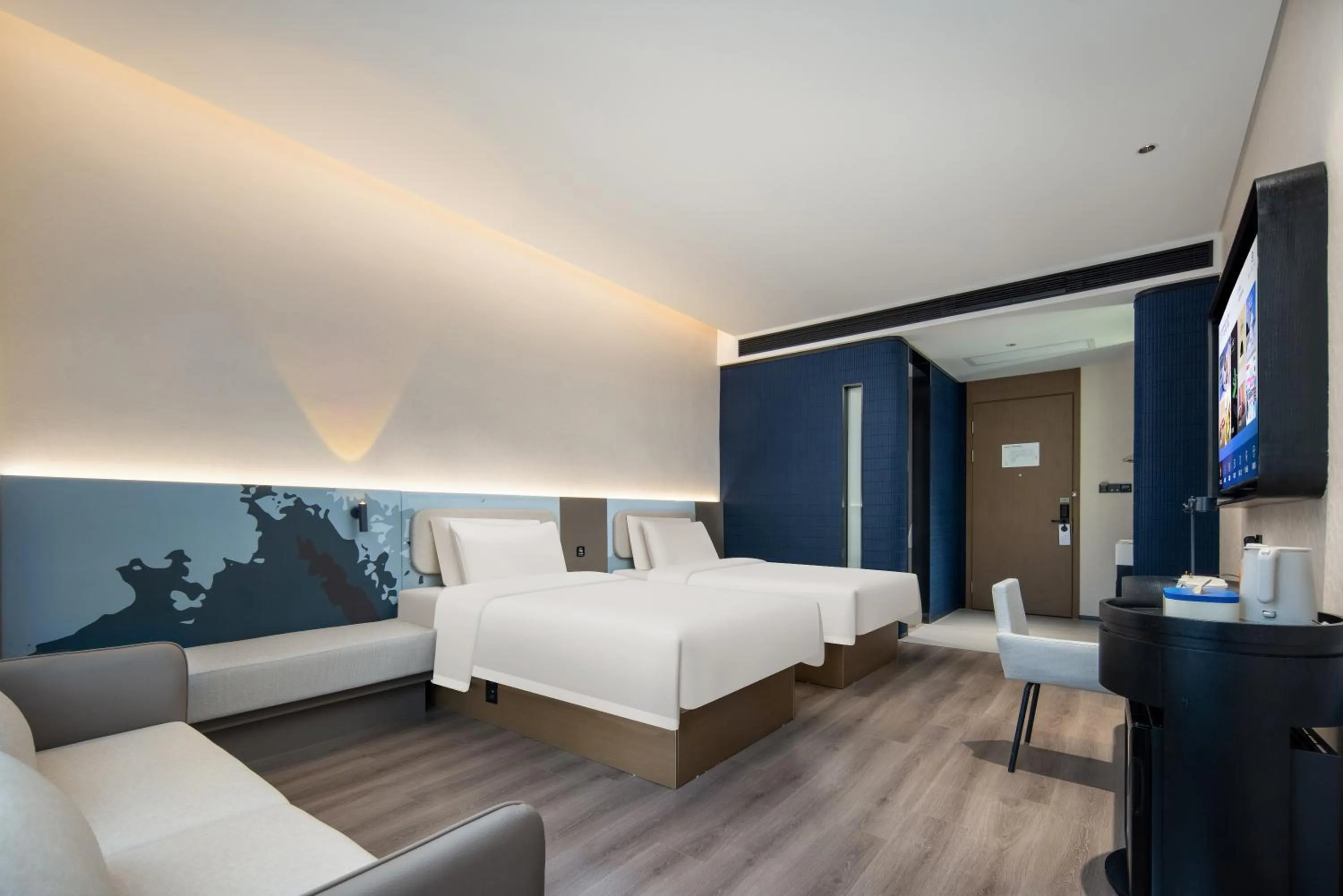 Bed in Atour Light Hotel Guangzhou Pazhou Exhibition Canton Tower Subway Station